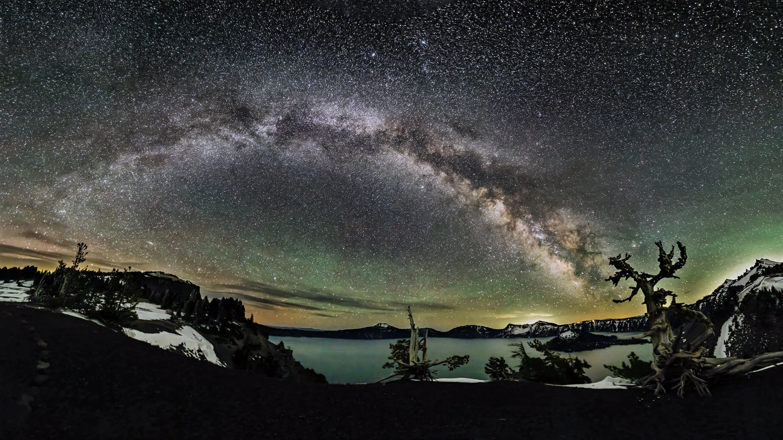 Under the Milky Way Arch at Crater Lake