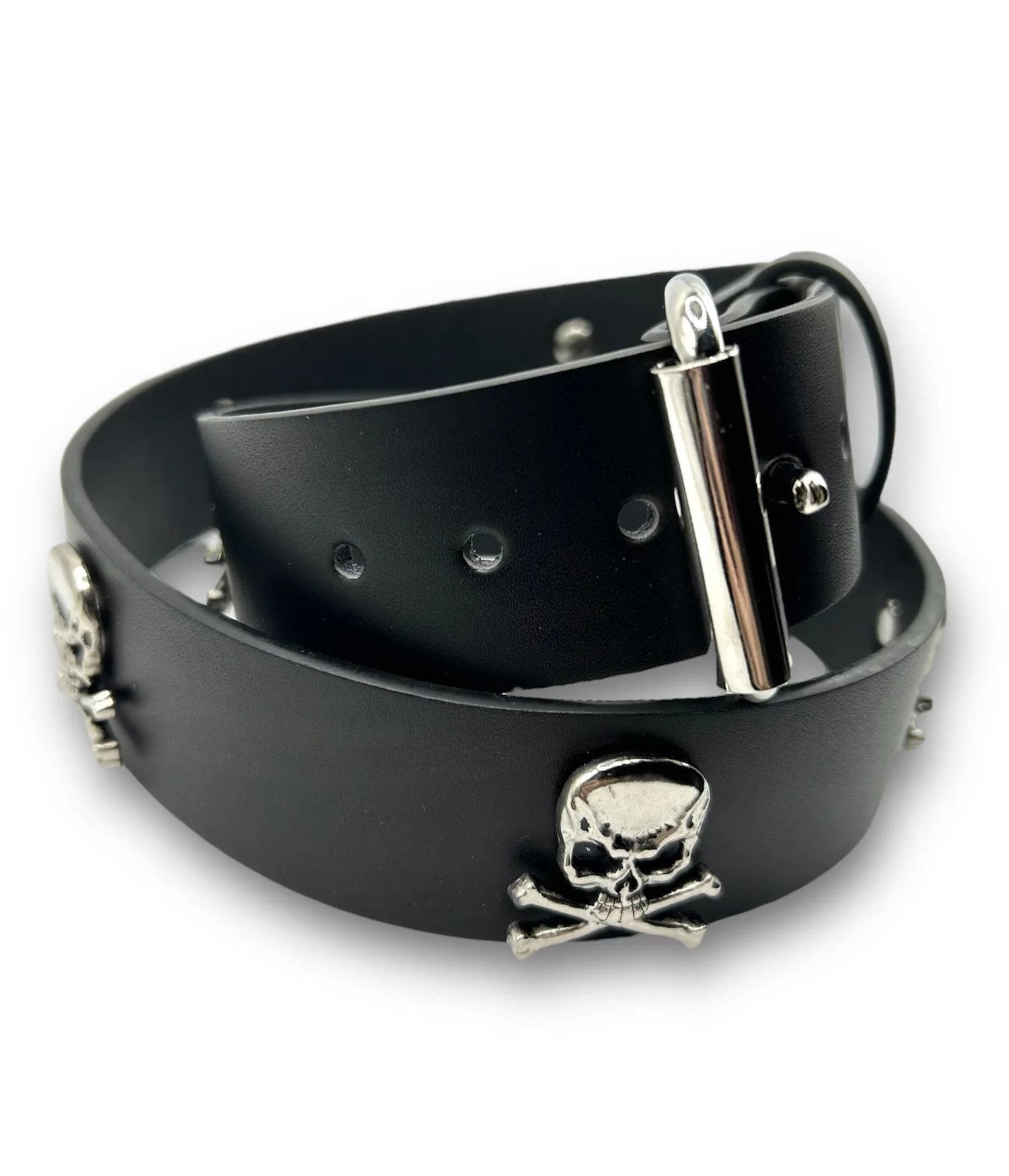 JULIUS Cow Skin Double Belt （BK x SV） JULIUS Cow Skin Double Belt （Black） - Osaka / Kyoto, Ship