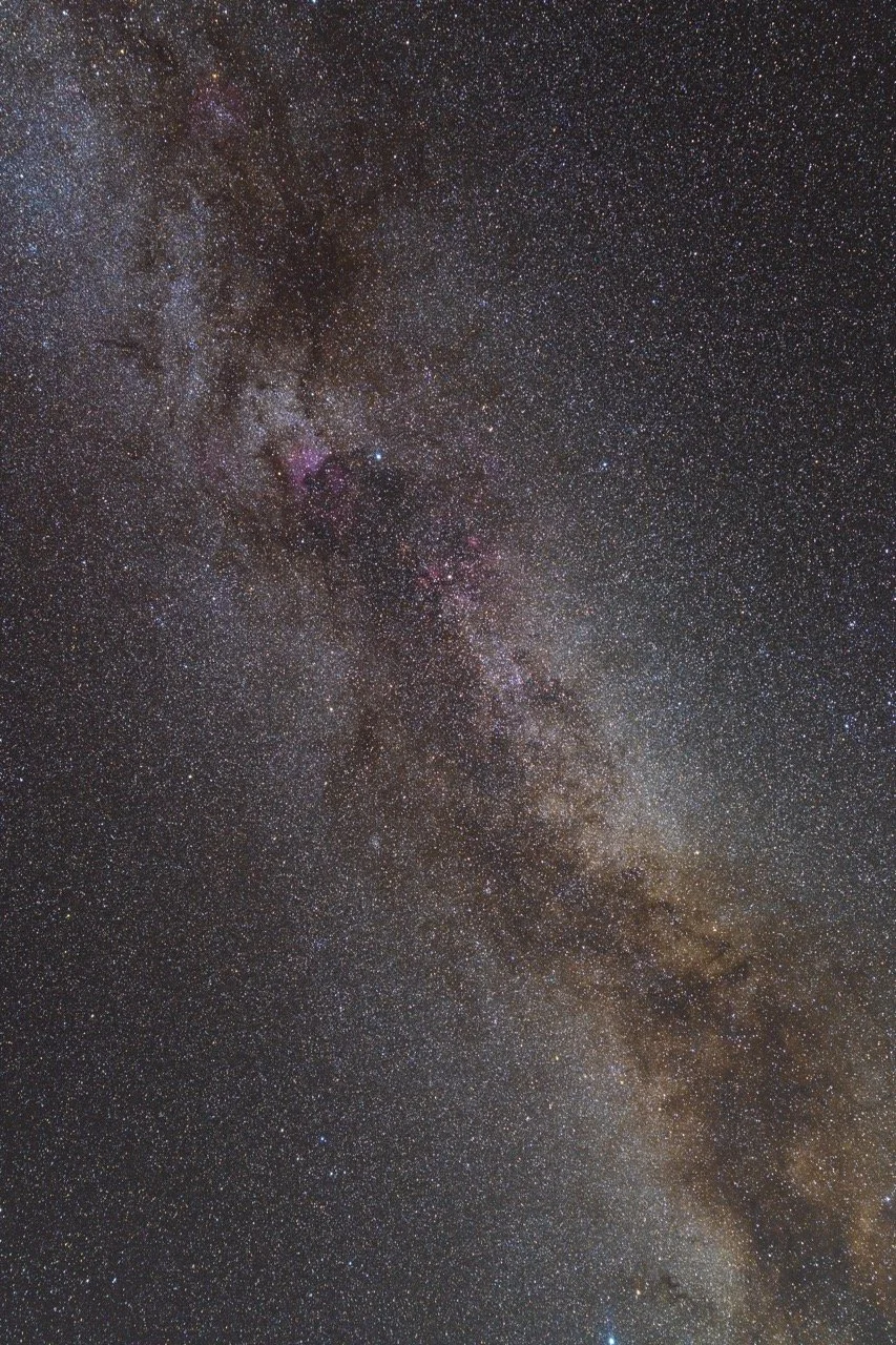 Night sky with the Milky Way galaxy and numerous stars.