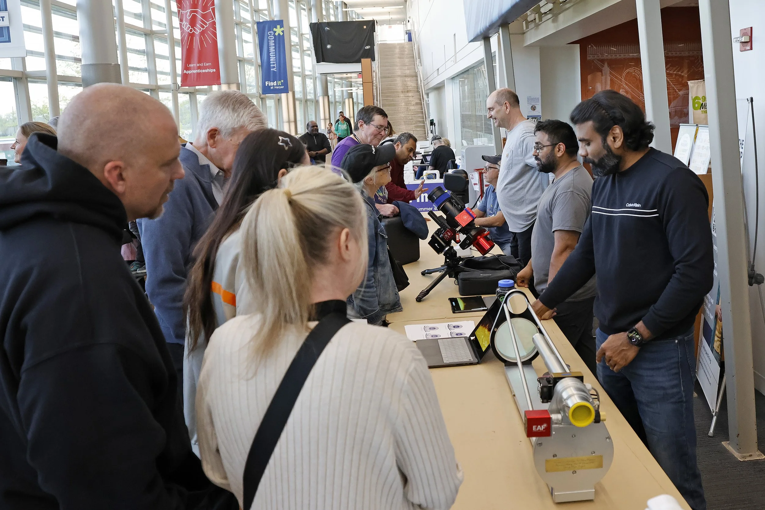 Murali Kanagala, Dipak Patel, Don Payne, and Mike Schiller discuss astrophotography.jpg