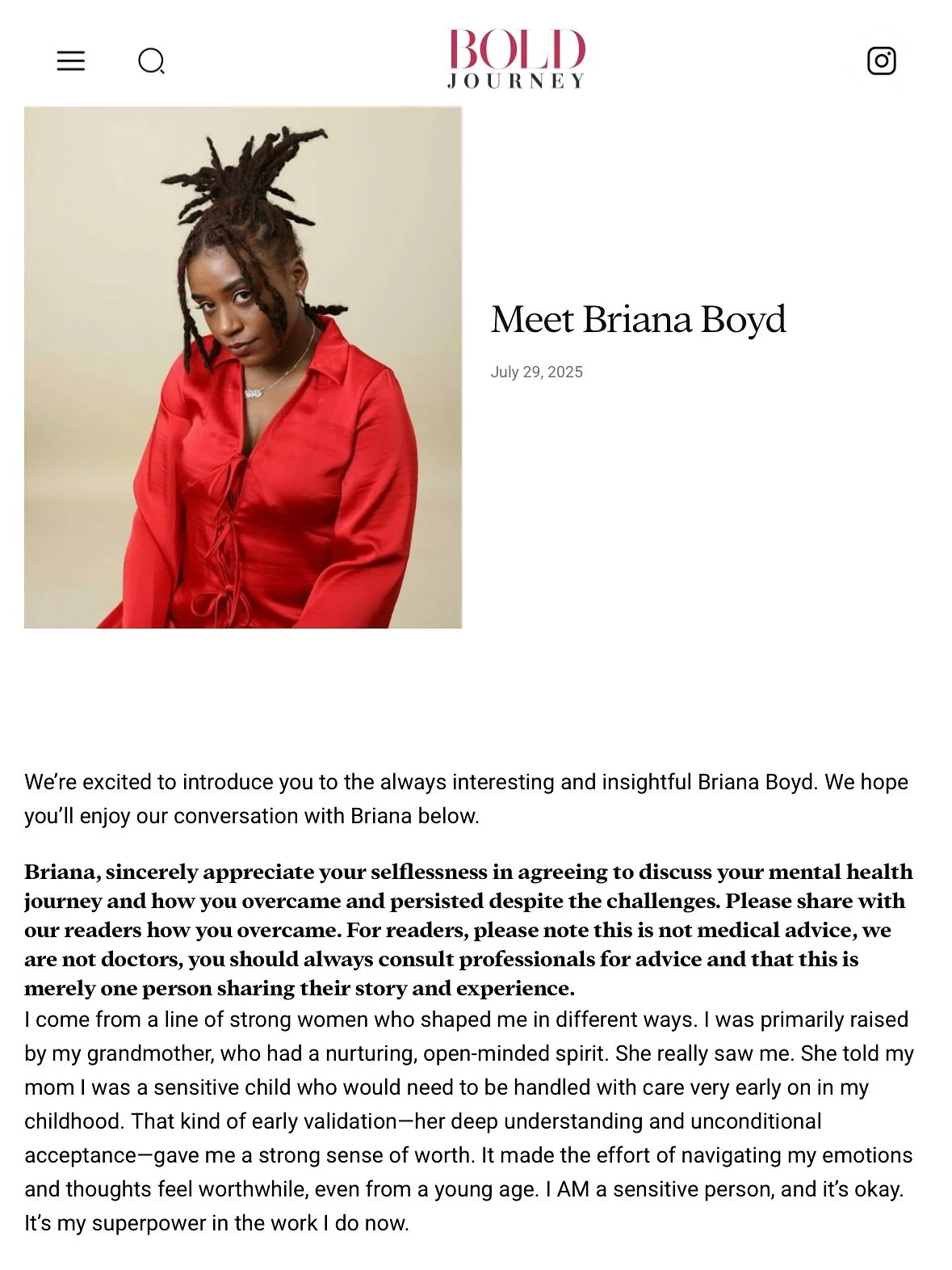 Thank you to @boldjourneymag for the feature ❤️

Full read 🔗&rsquo;d in bio 

#peersupport #insulacollective