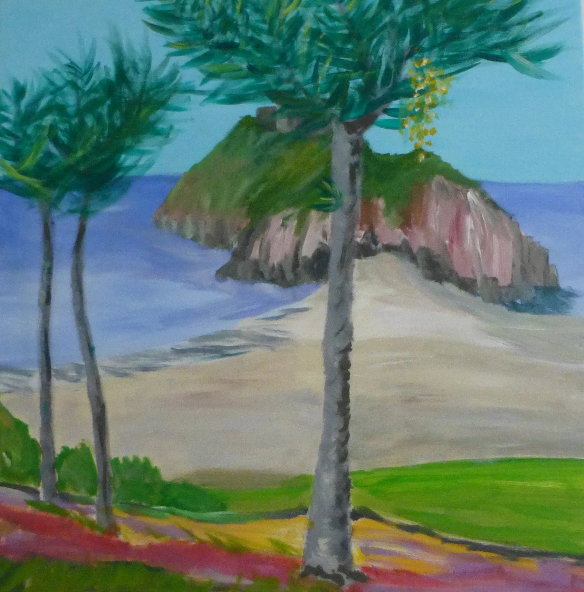 Tenby Wales/Acryl auf Leinwand/80x80cm/2022