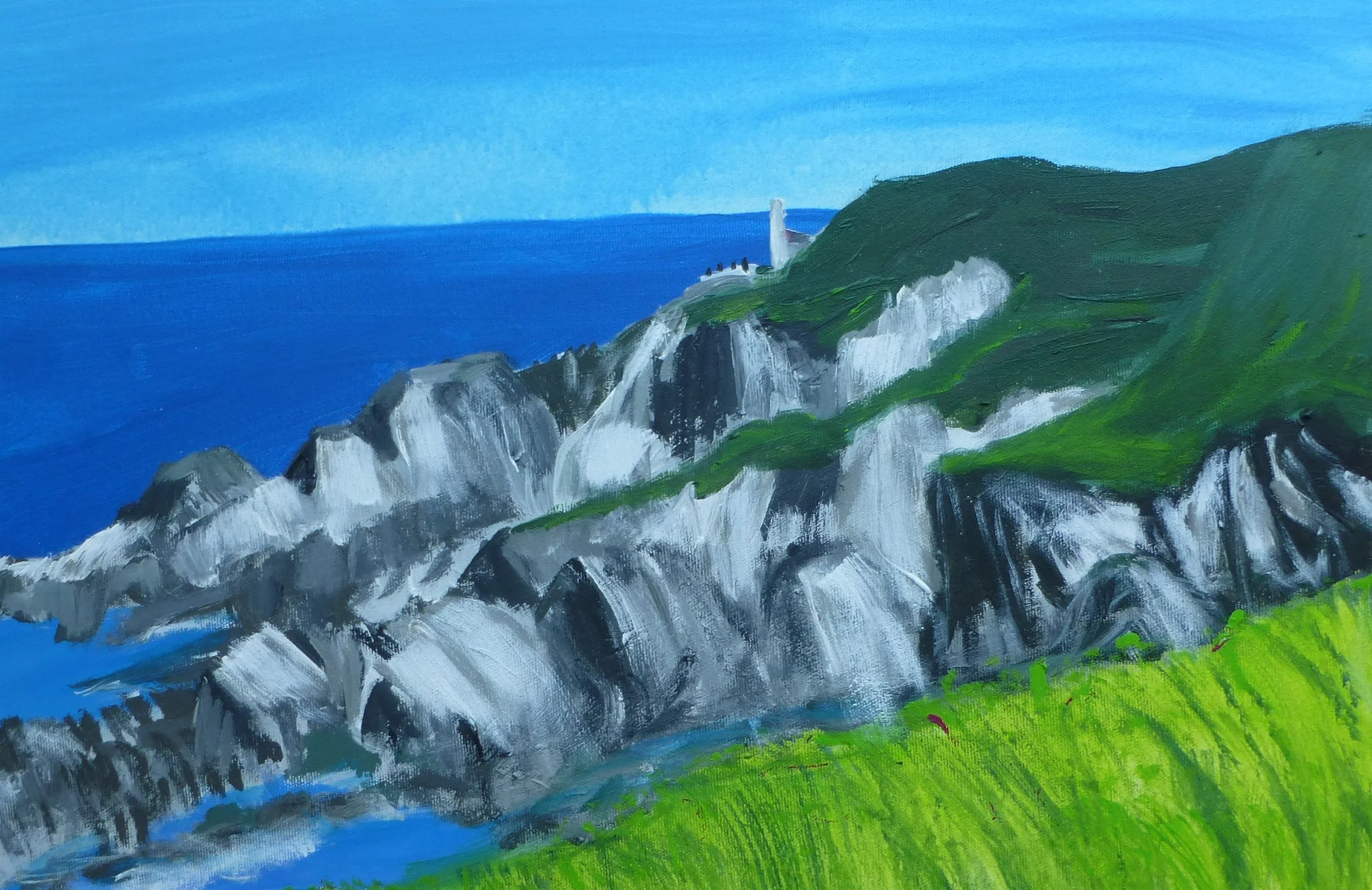 Bullpoint Lighthouse/Acryl auf Leinwand/40x60cm/2021