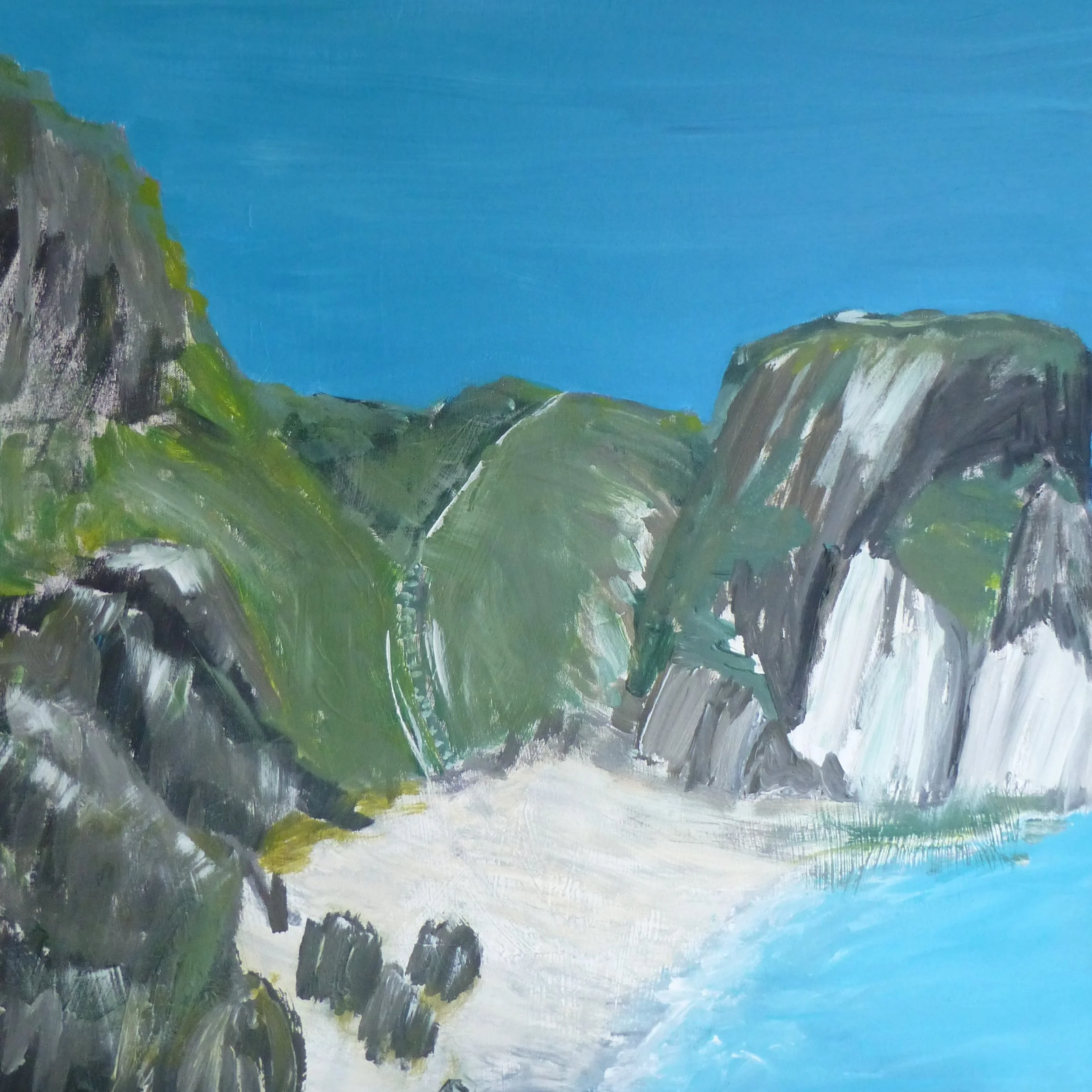 Ebbe Sandy Beach/Acryl auf Leinwand/60x60cm/2021