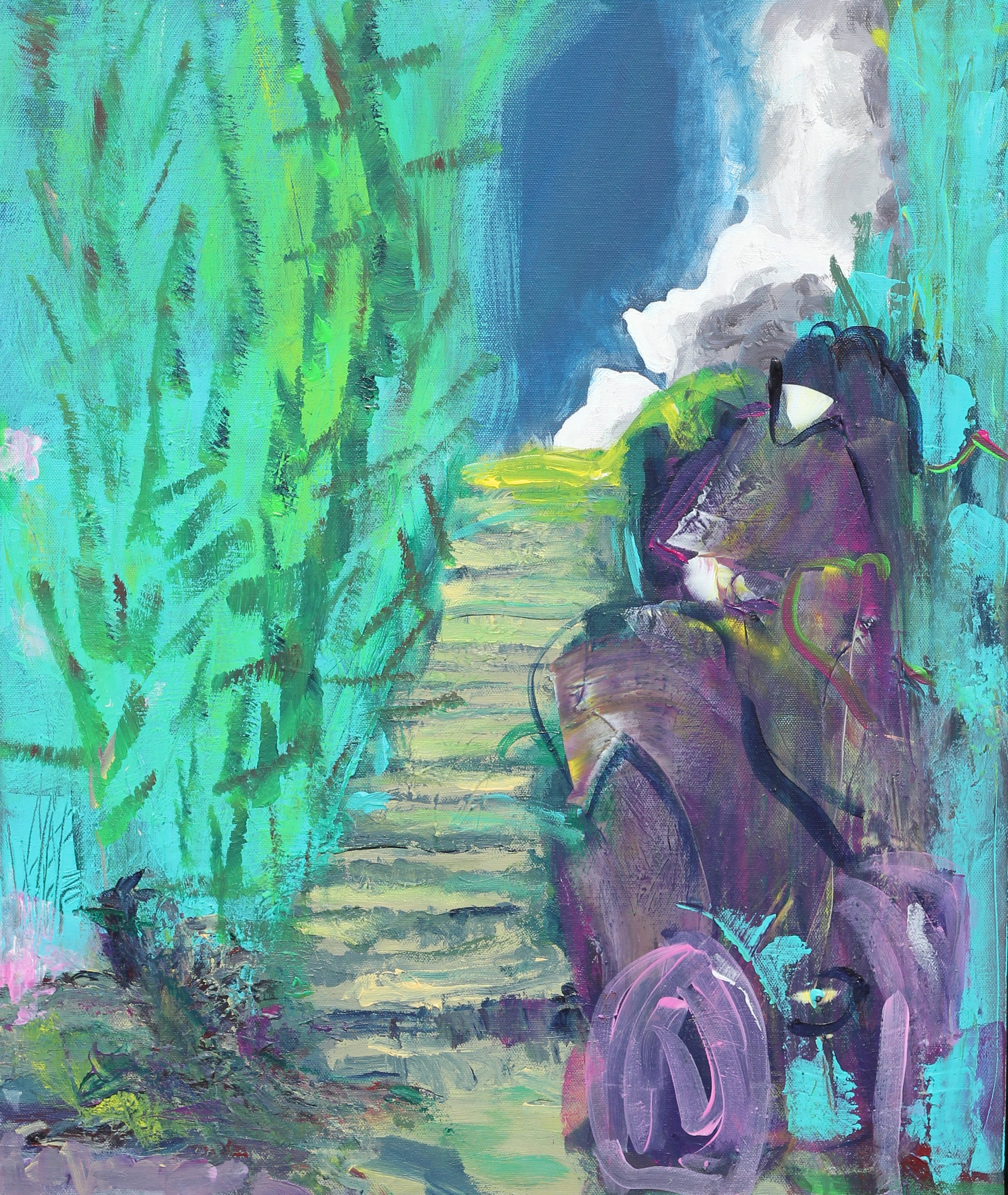 Himmelstreppe/Acryl auf Leinwand/60x50cm/2016