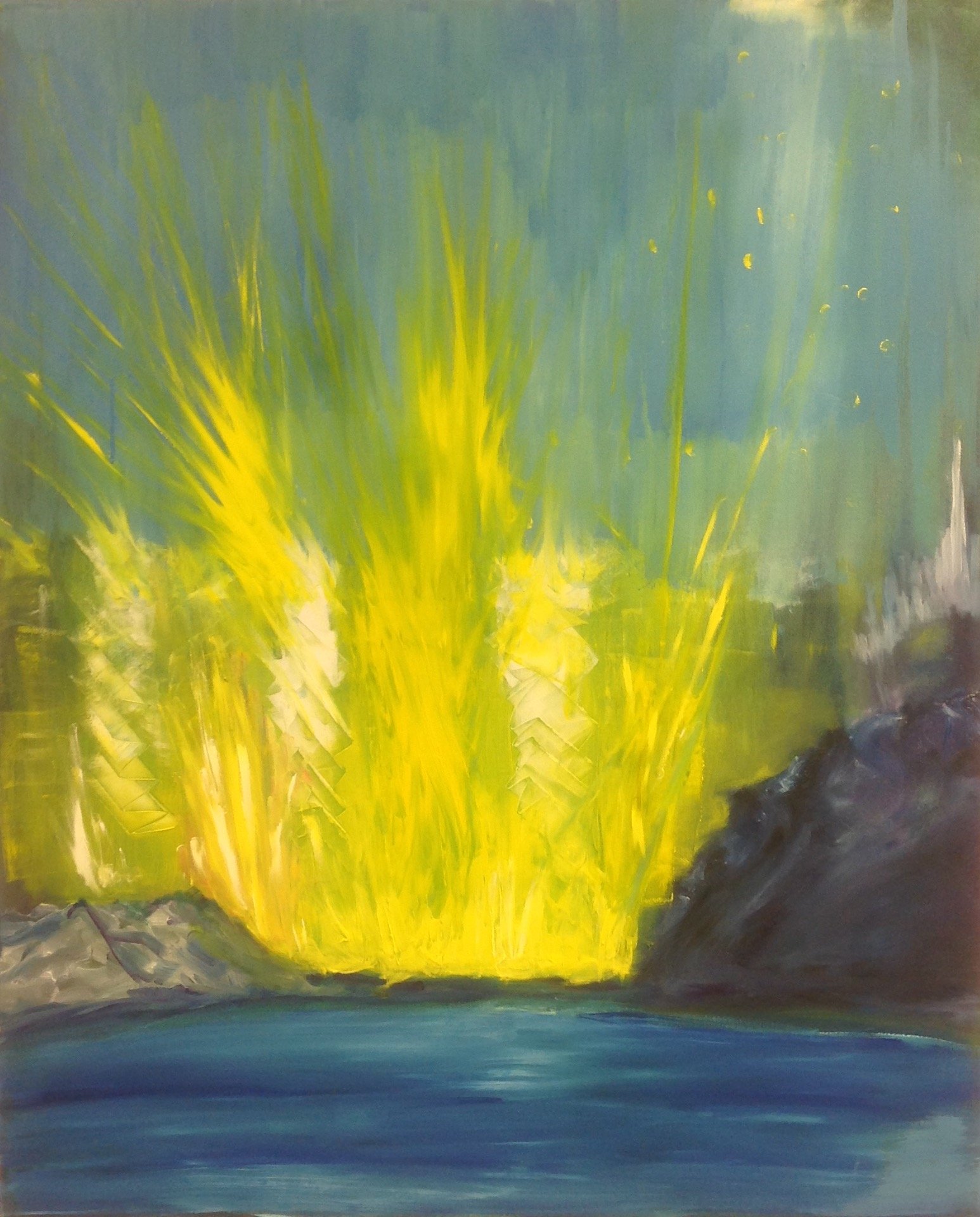 Explosion  Nordlicht/Öl auf Leinwand/110x90cm/2017