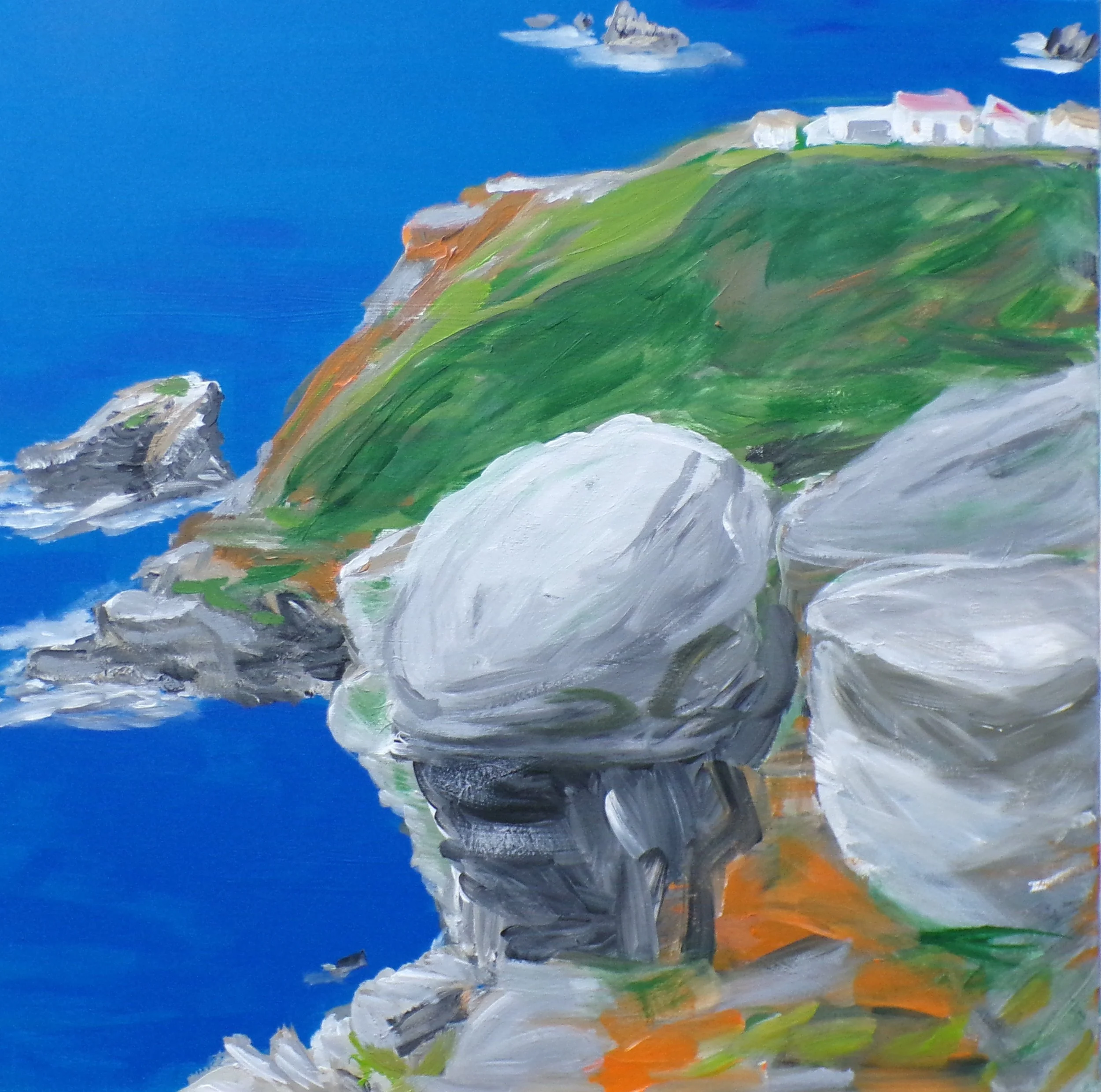 Lizzard/Acryl auf Leinwand/80x80cm/2022