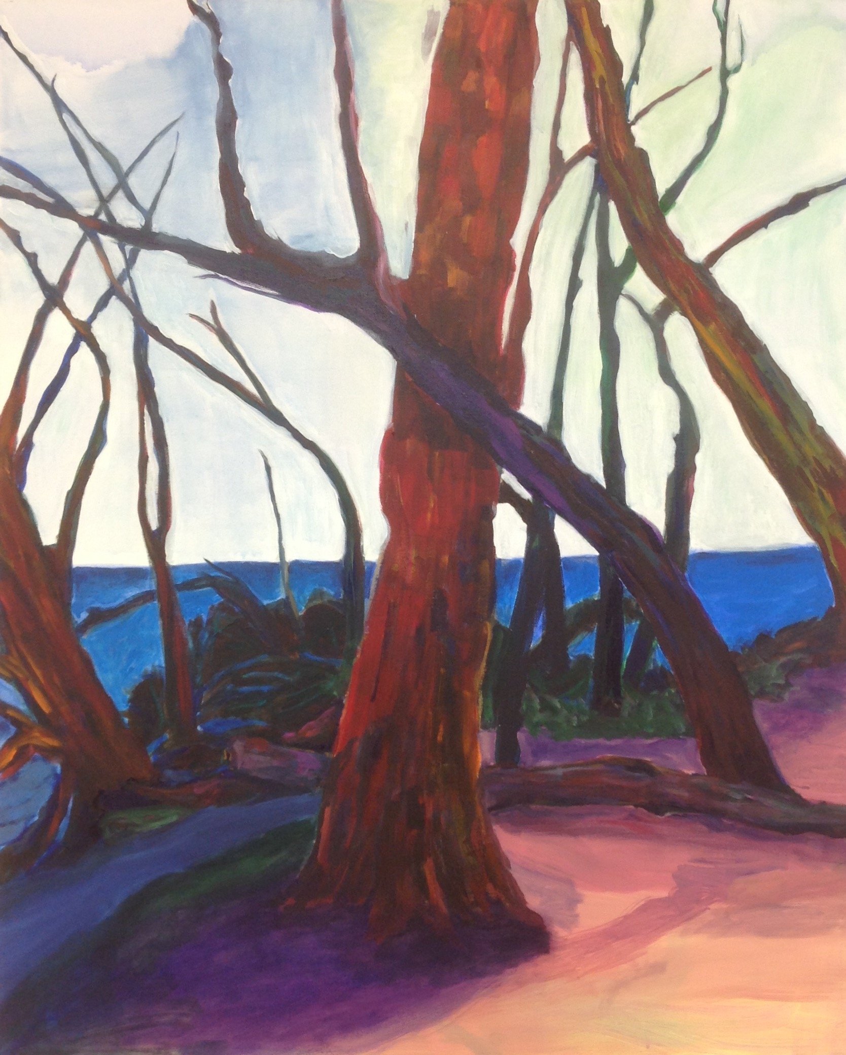 Am Havelstrand/Acryl auf Leinwand/110x90cm/2016