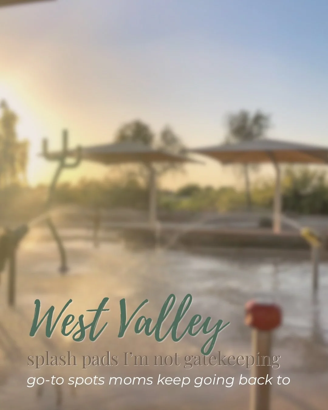 You get everyone ready,
snacks packed
water bottles filled
everyone loaded in the car

&hellip;and 10 minutes in you&rsquo;re already thinking
we&rsquo;re not staying here

If you know, you know 😅

These are some West Valley splash pads that actuall