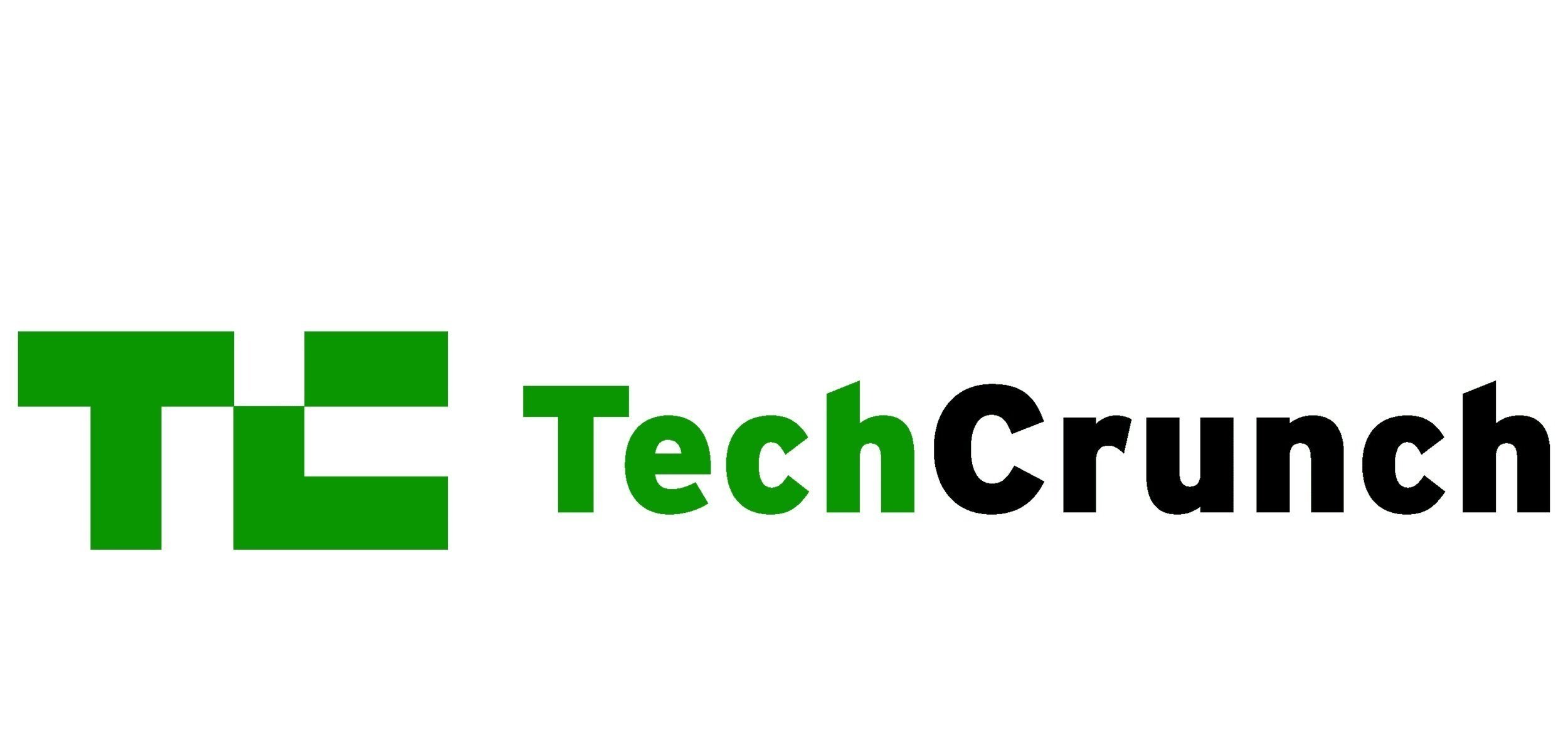 TechCrunch logo with green and black text, featuring a stylized green 'T' symbol to the left of the text.