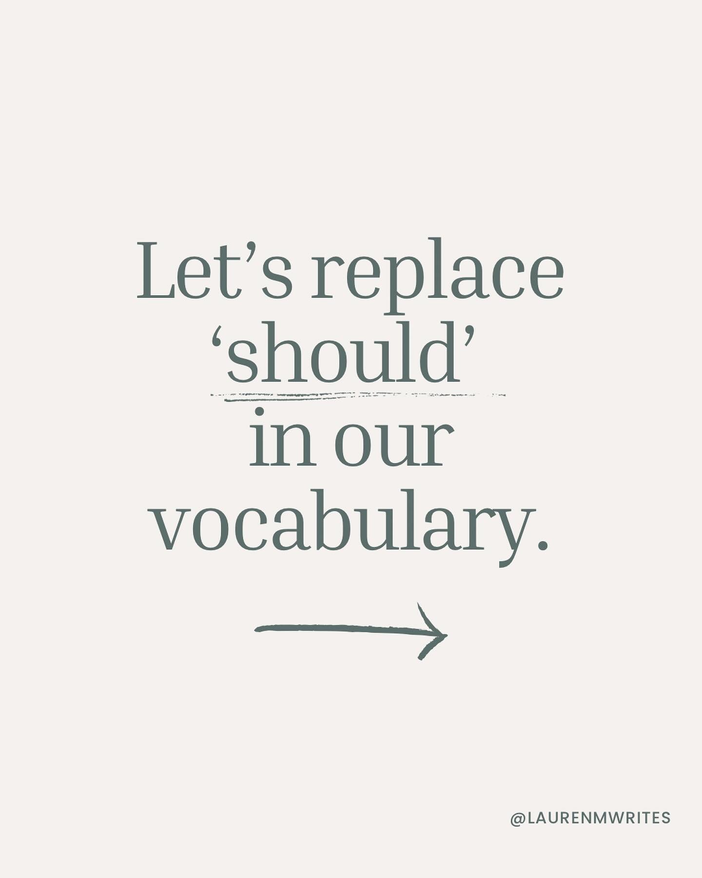 A little bit of a personal tangent for you on this Sunday. I&rsquo;ve decided that my first challenge for myself is to start with overall awareness of the times I think or say that I SHOULD be doing something else. 

I imagine there&rsquo;s also a th