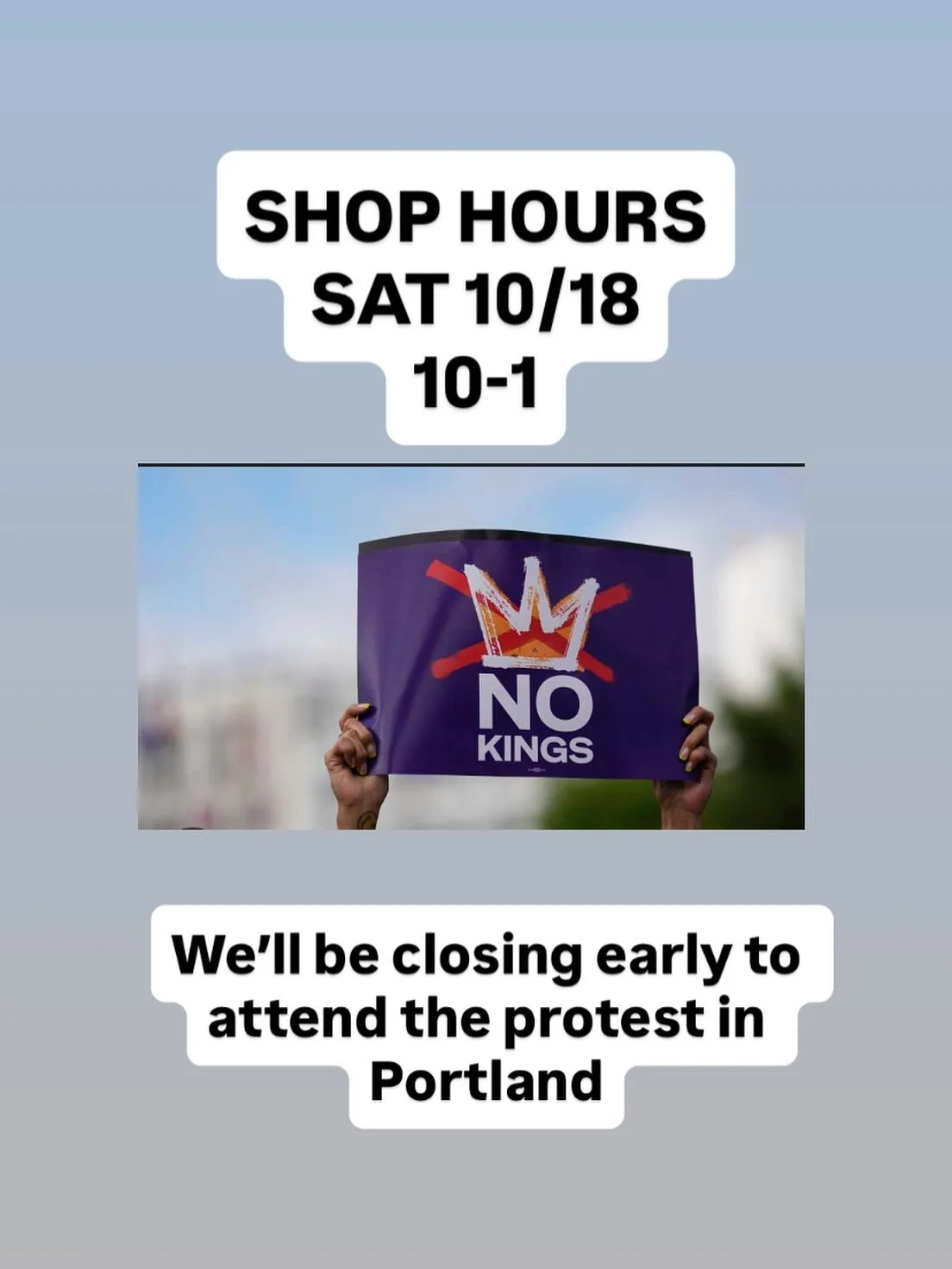 ✨HOURS CHANGE ✨We are OPEN 10-1 today! Stop by and grab a new fall sweater to keep you warm, then let&rsquo;s head to the protest in town! 💪🏻
Sunday hours are unchanged- open 10-3!
.
.
.
#artemisplussize 
#plussize #plussizestyle #fallstyle#sizeinc