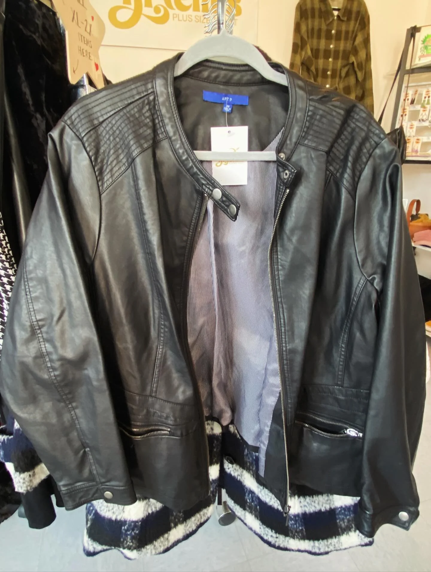 So many cute jackets are in stock! Come by and snag one of these cuties😍 
OPEN
Thursdays &amp; Fridays 11-4
Saturday &amp; Sundays 11-3
.
.
.
#artemisplussize 
#plussize #plussizestyle #fallstyle#sizeinclusivefashion #resalefinds #secondhand #plussi