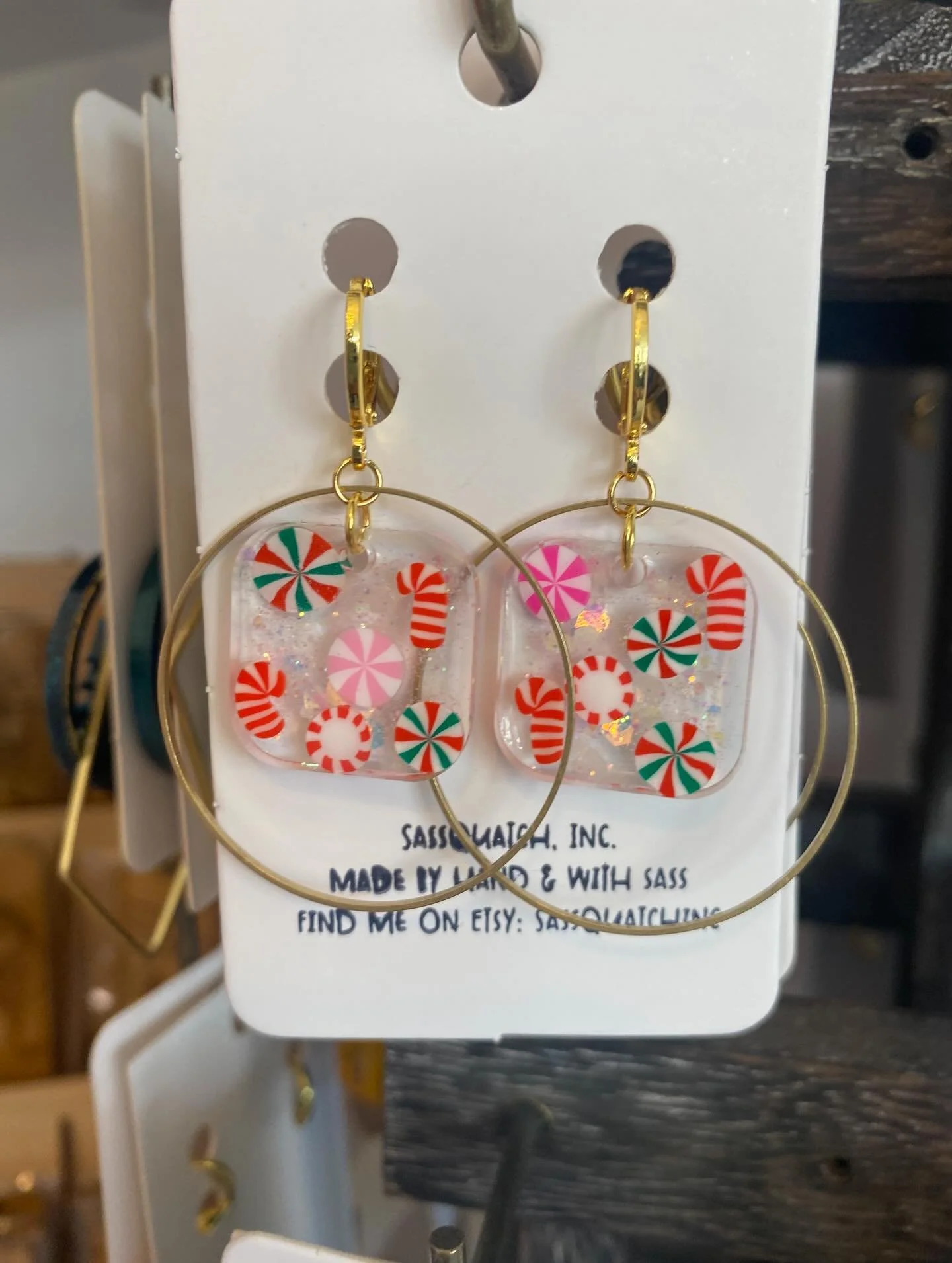 ✨Vendor spotlight✨We love the creative, whimsical designs of our friend @sassquatch_inc ❤️ Whether you&rsquo;re looking for a playful pair of earrings or something sparkly for the holidays, Katie does both! Stop by and see her full restock! All pairs