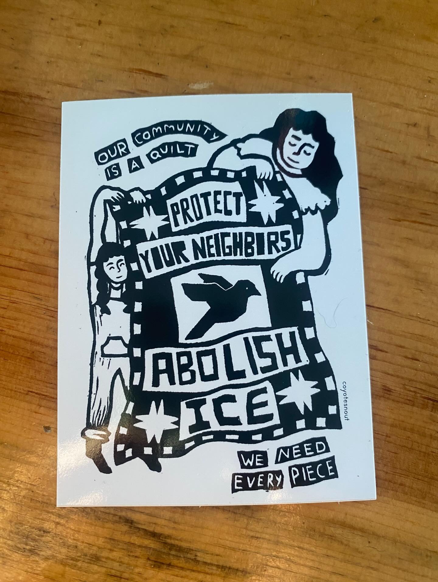 ✨NEW💪🏻I love a unique sticker or pin and our friend @coyotesnout has created some of my favorite designs.  I&rsquo;m so happy to have their art that expresses what we all feel: the importance and strength of community, hope for the future and the n