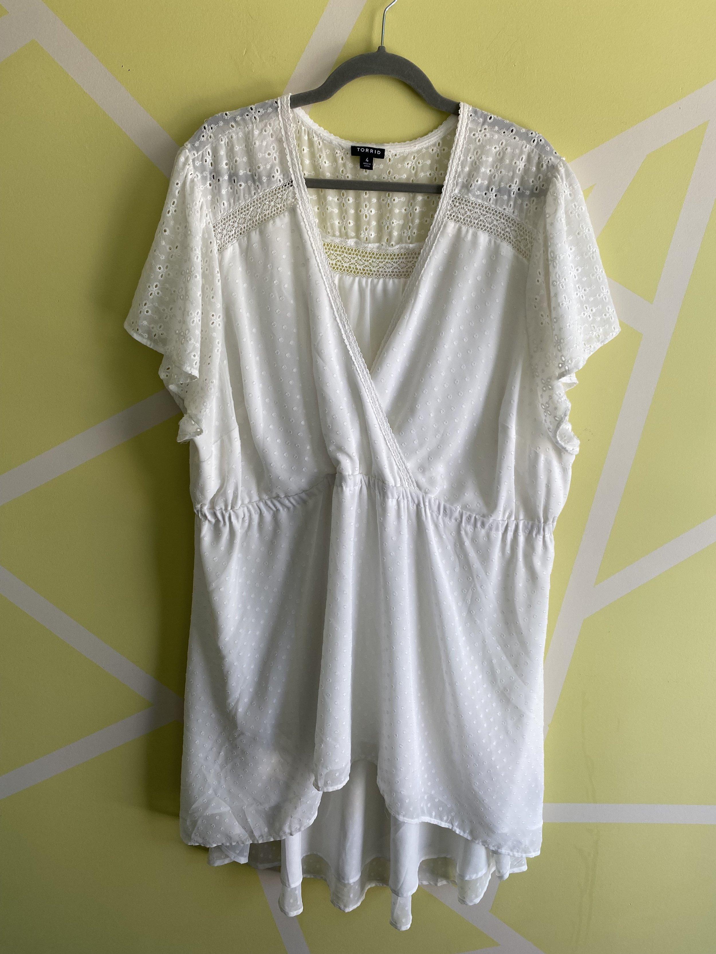 White hi/low dress
