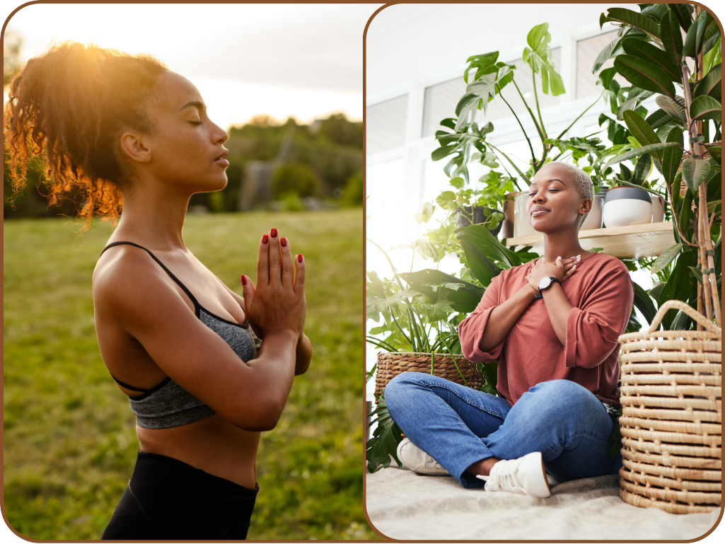 Black Women Meditating