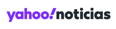 Logotipo de Yahoo Noticias en colores morado y negro.