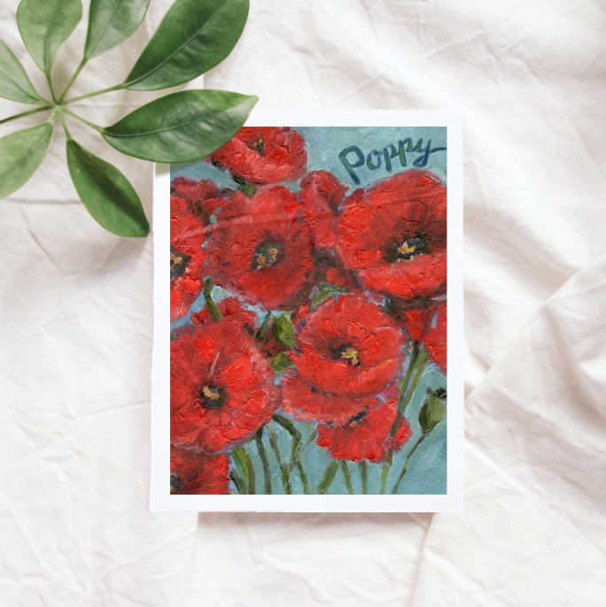 Poppy, Aster, & Marigold Art Print