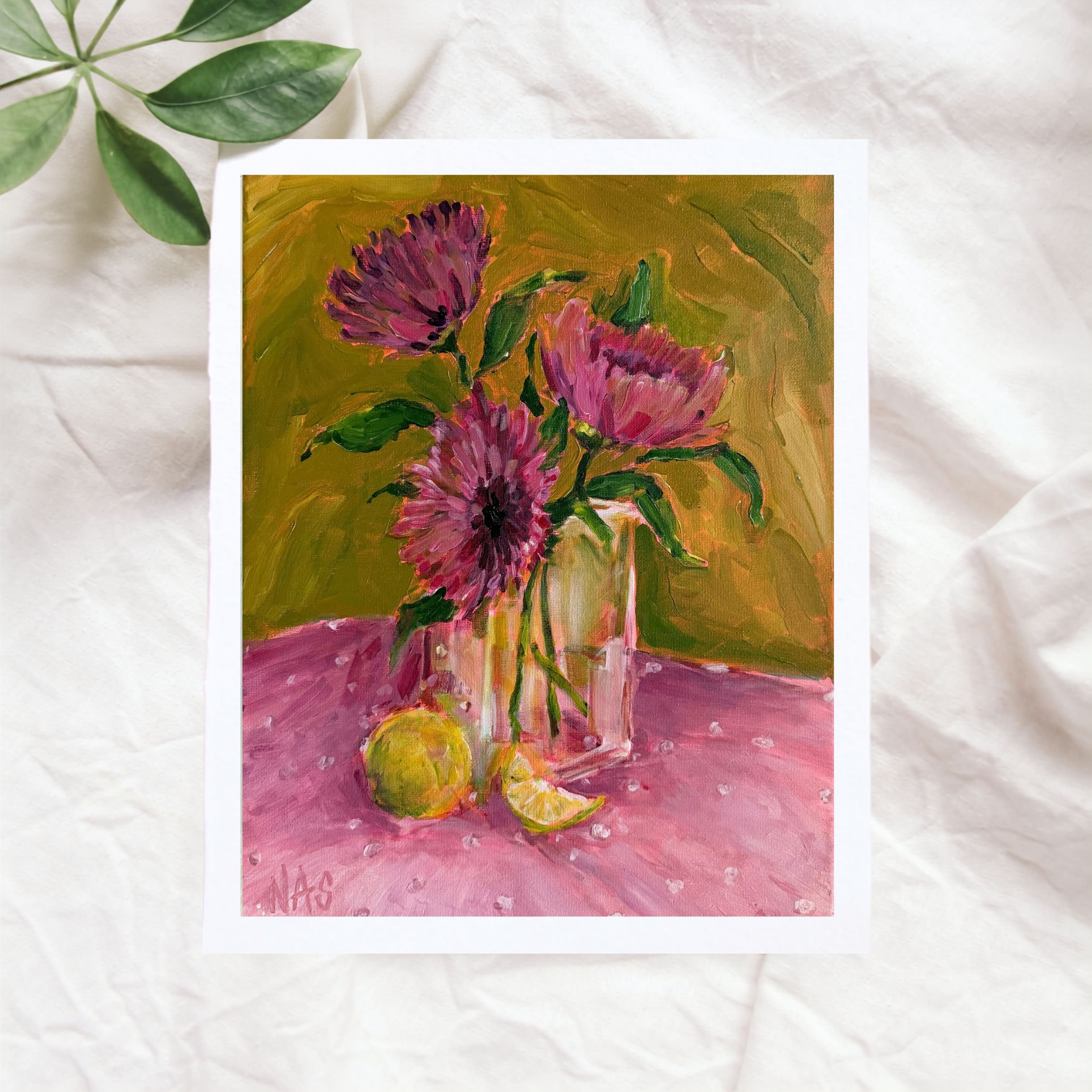 Mums & Limes Art Print