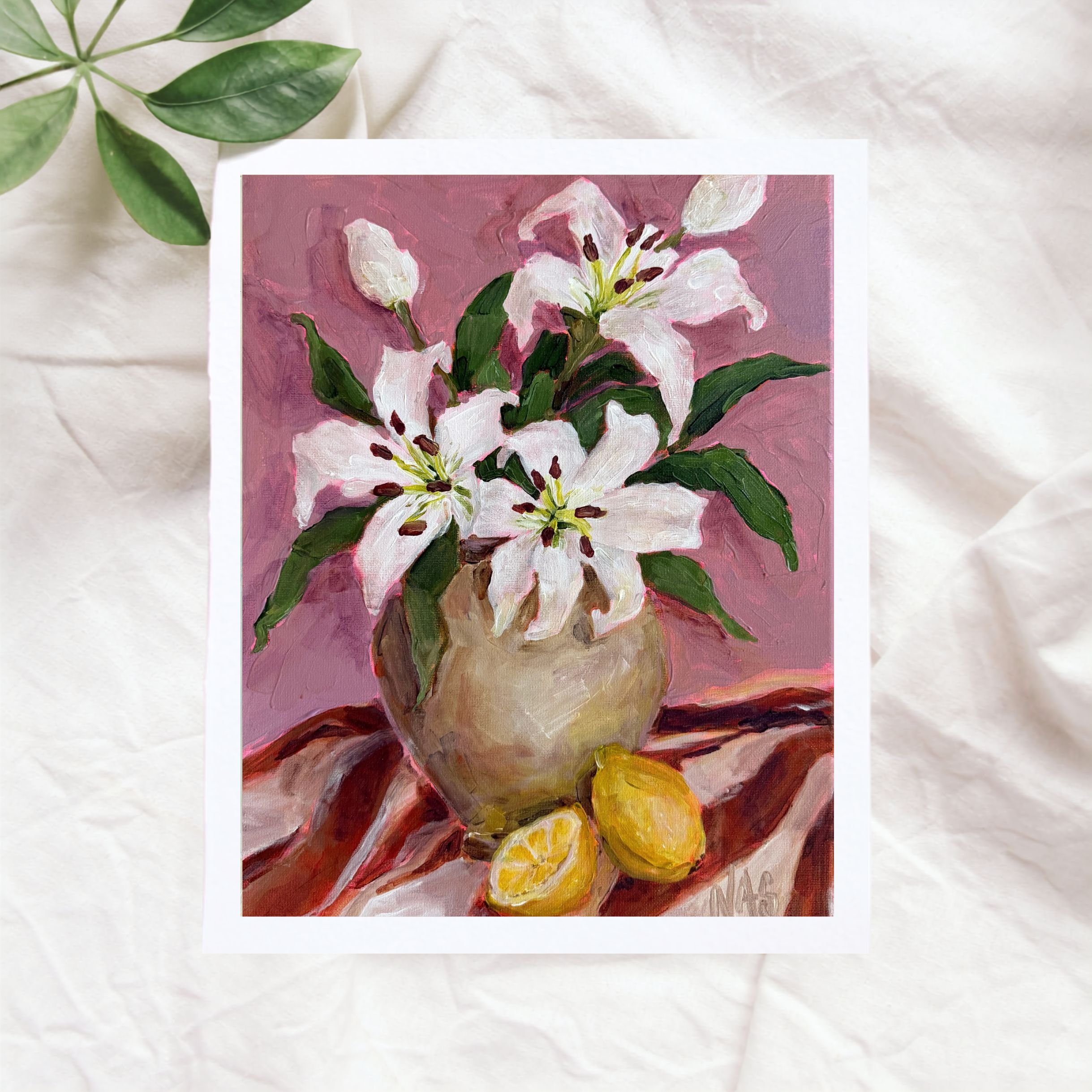 Lillies & Lemons Art Print