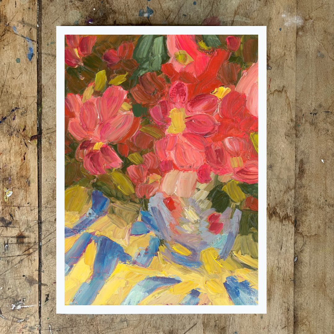 Cheerful Pink Florals Art Print