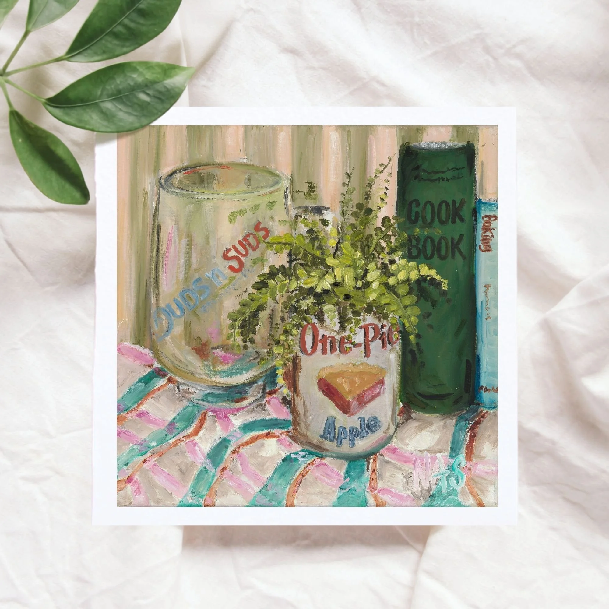 Apple Pie Button Fern Art Print