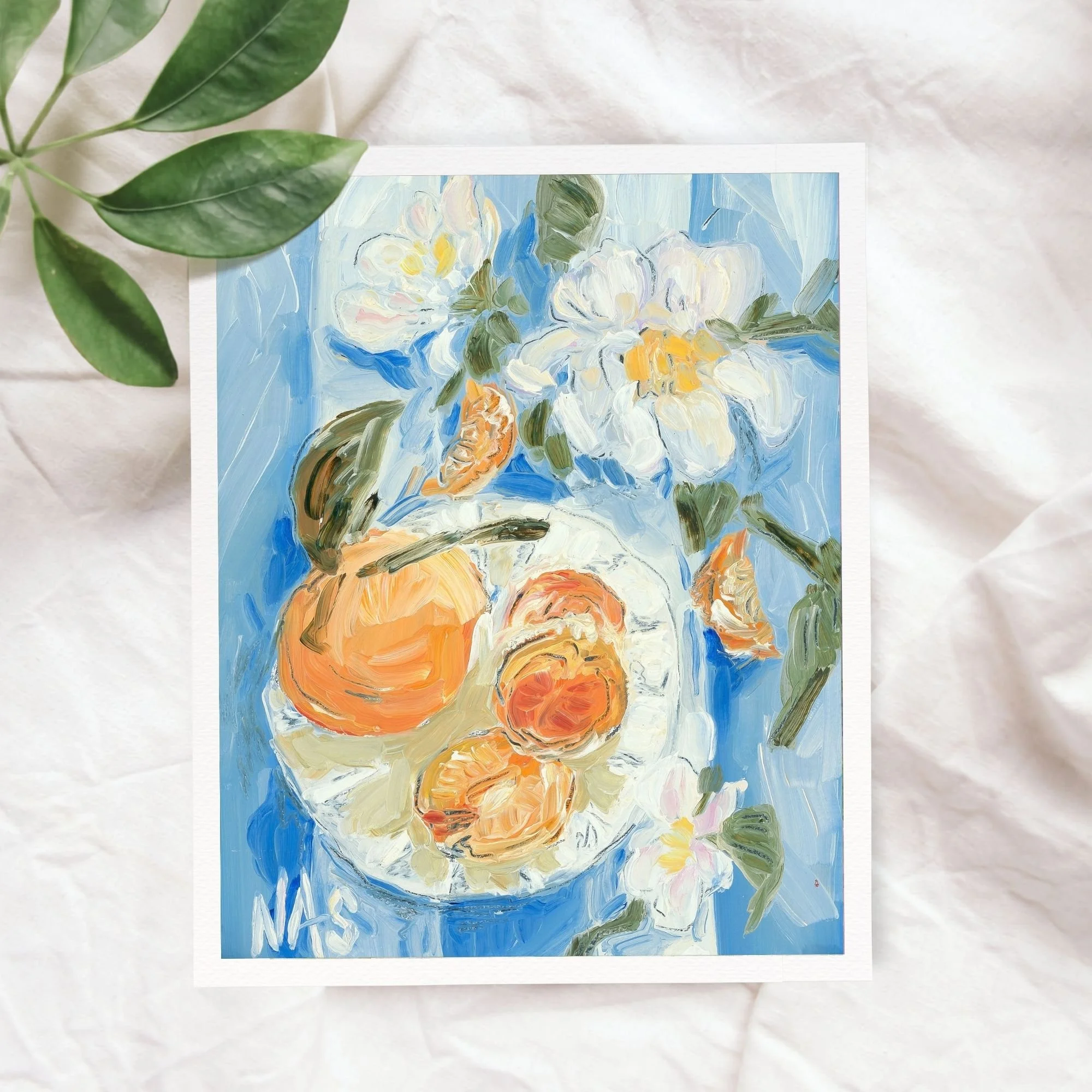 Sunny Fresh Oranges Art Print