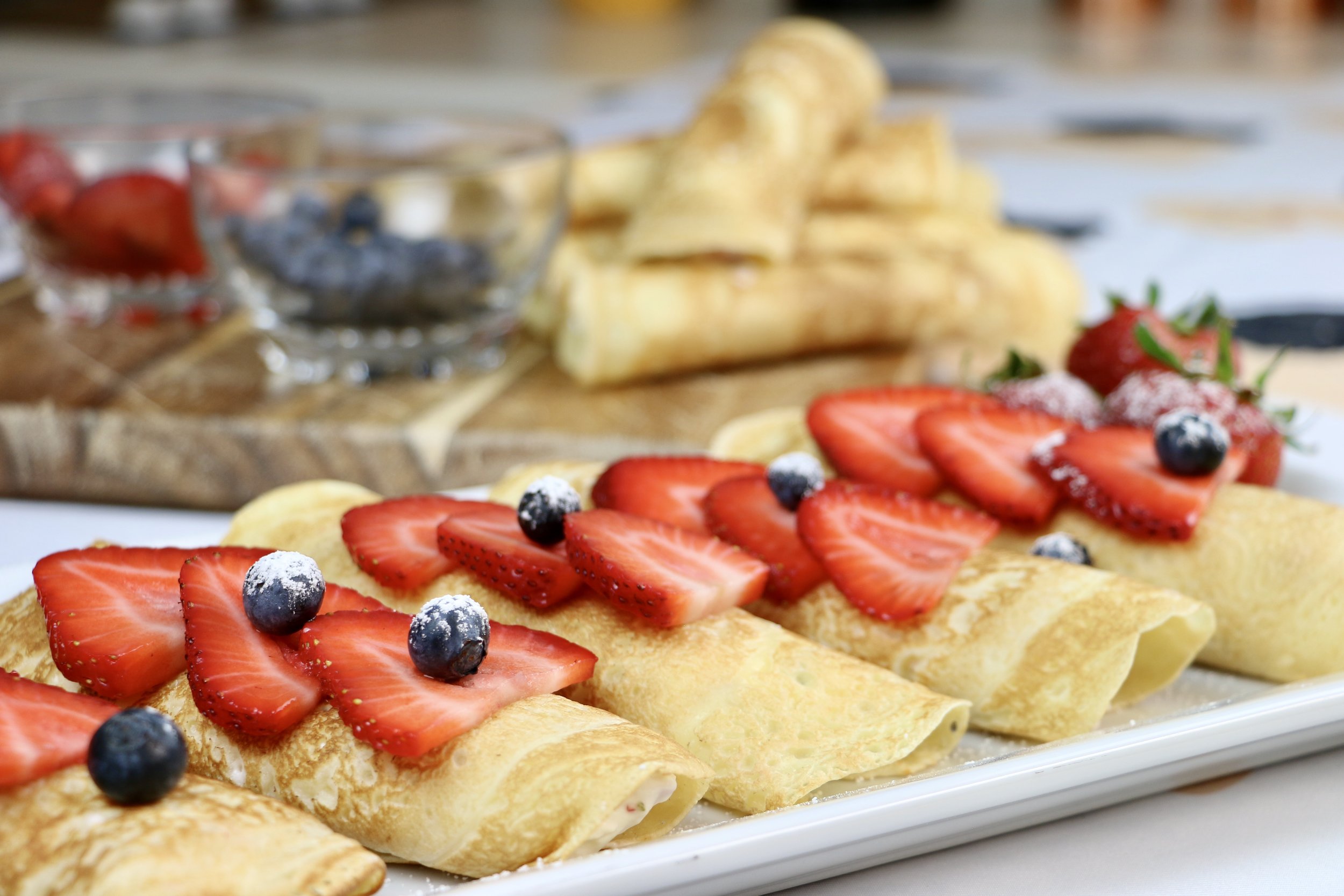 Red, White, & Blue Crepes