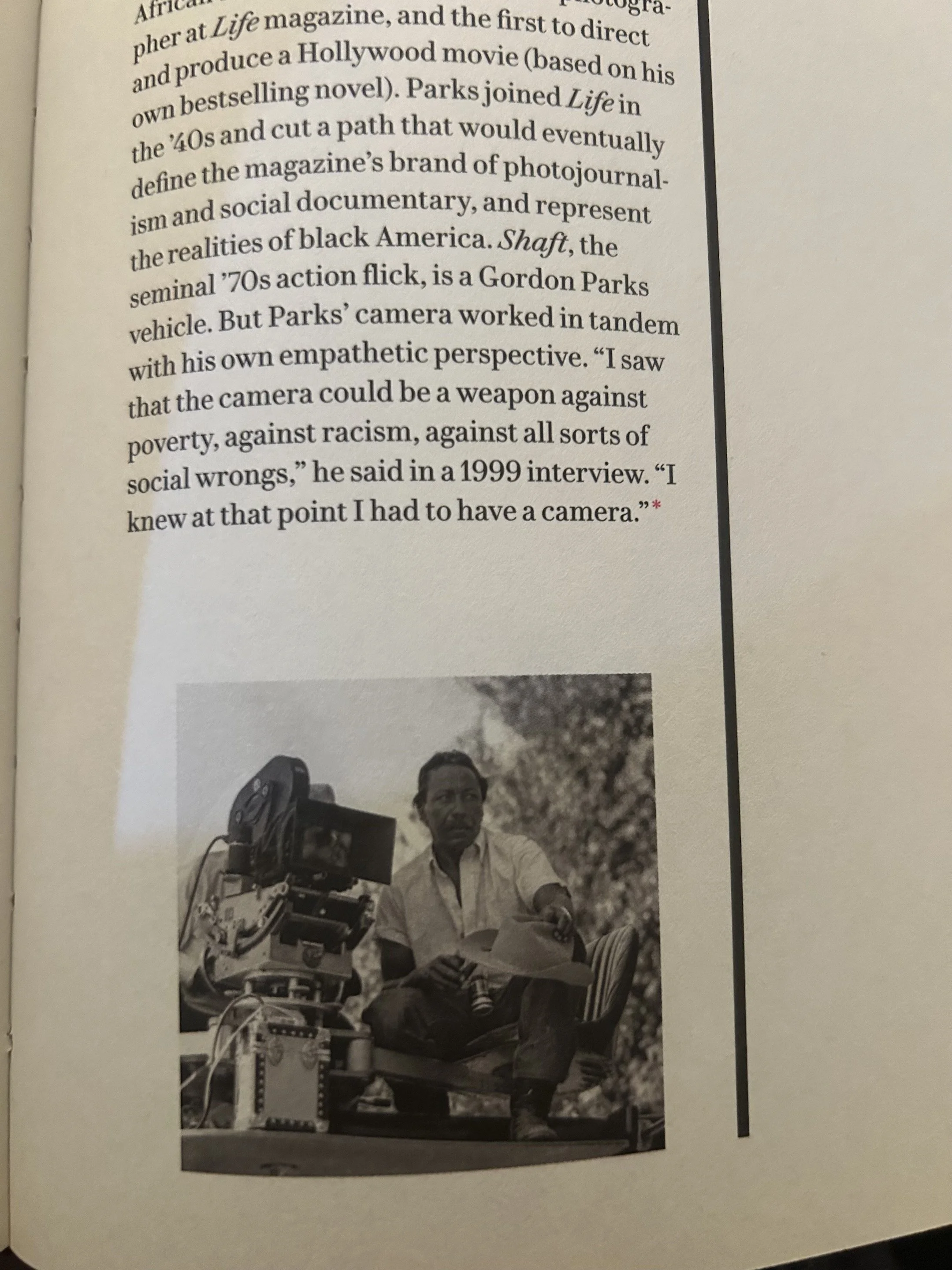 Photographer Gordon Parks Quote