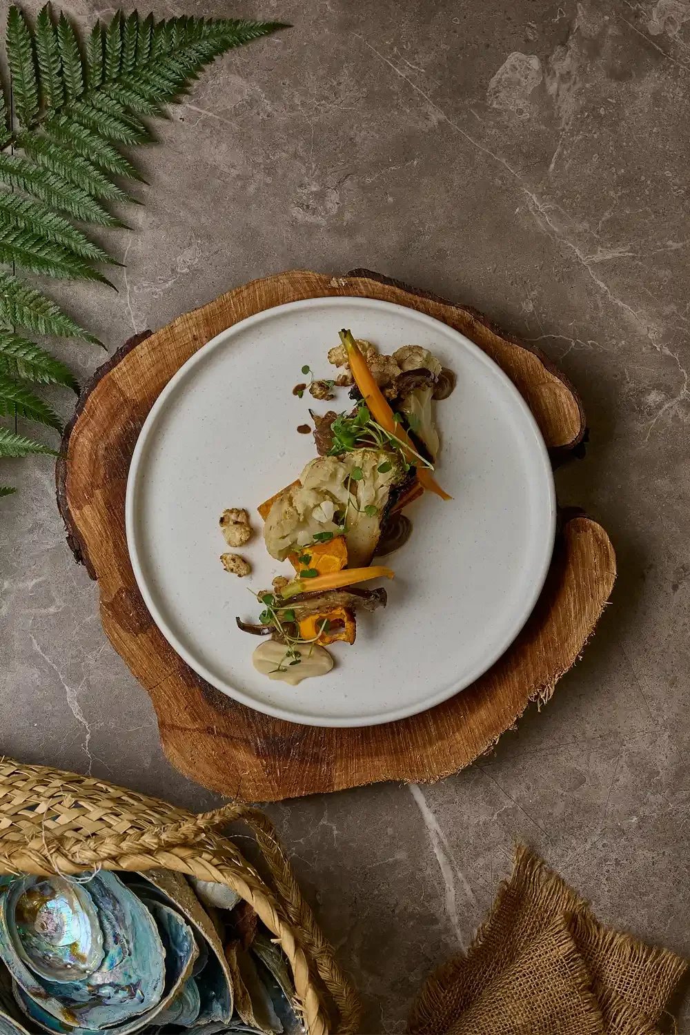 Plated main vegetarian dish