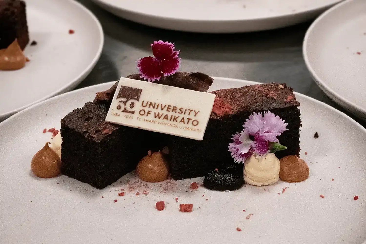 University of Waikato's 60 year dinner dessert