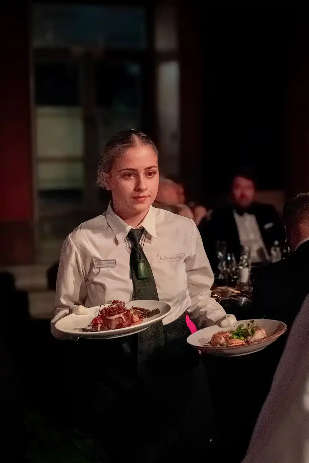 Waiting staff at a event