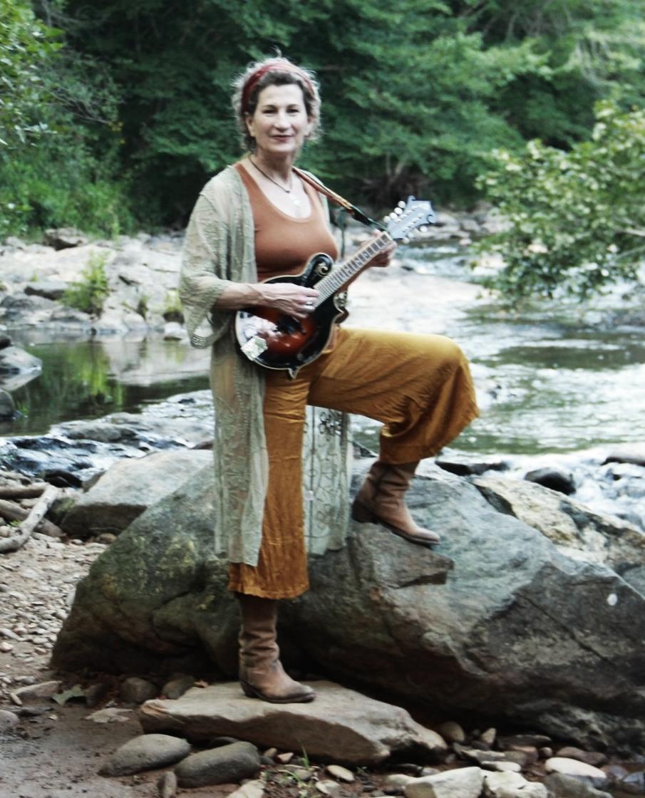Virginia Drake music on the Swannanoa River, Asheville, North Carolina