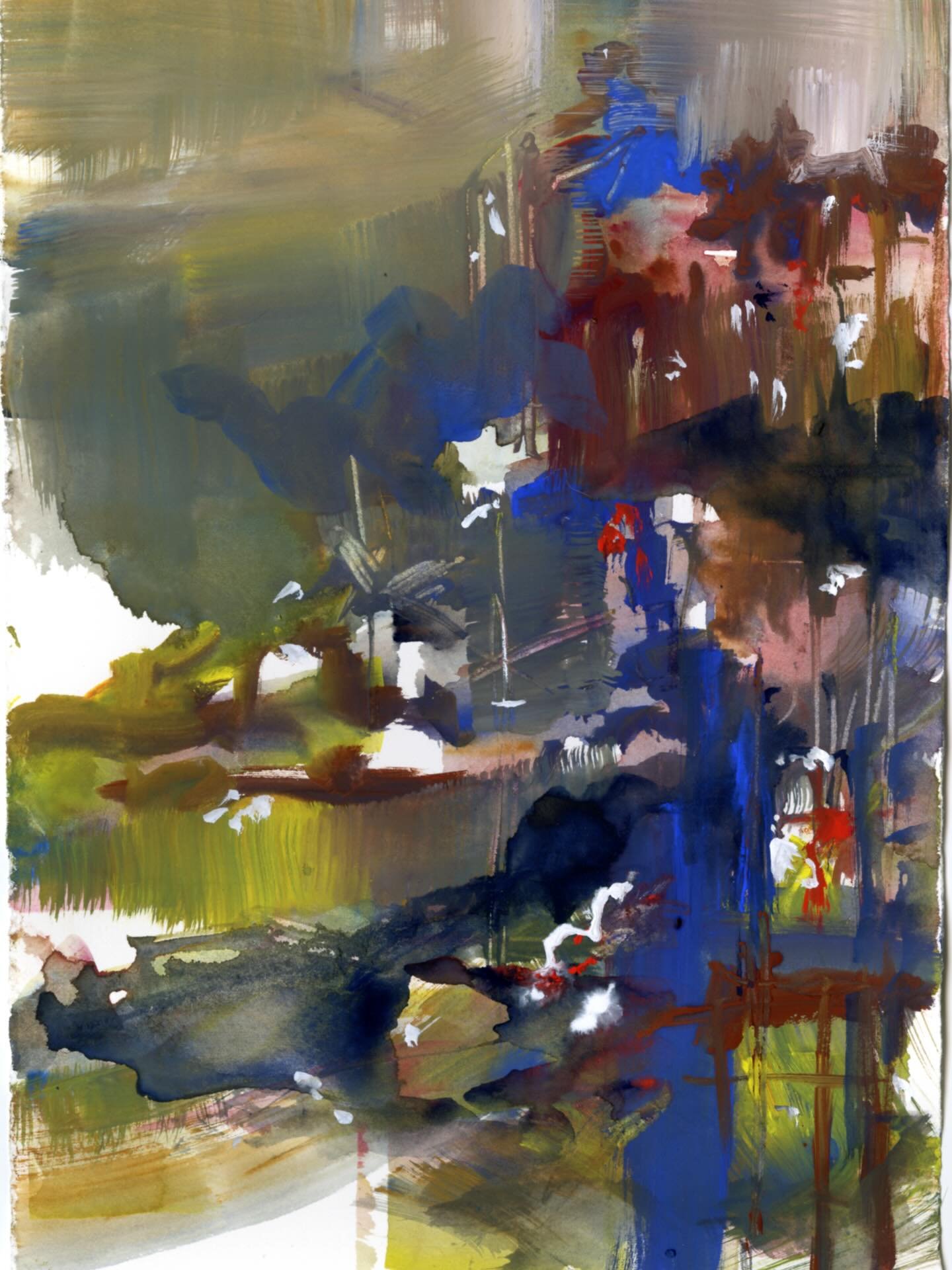 Night views from the window. Sliding with gouache on an icy hill on a too small sled. Time and practice should help. For the second one with reflections, part of it that has a framed @istillusefilm in it. Hello friends. #guidinglight #guoache #citysc