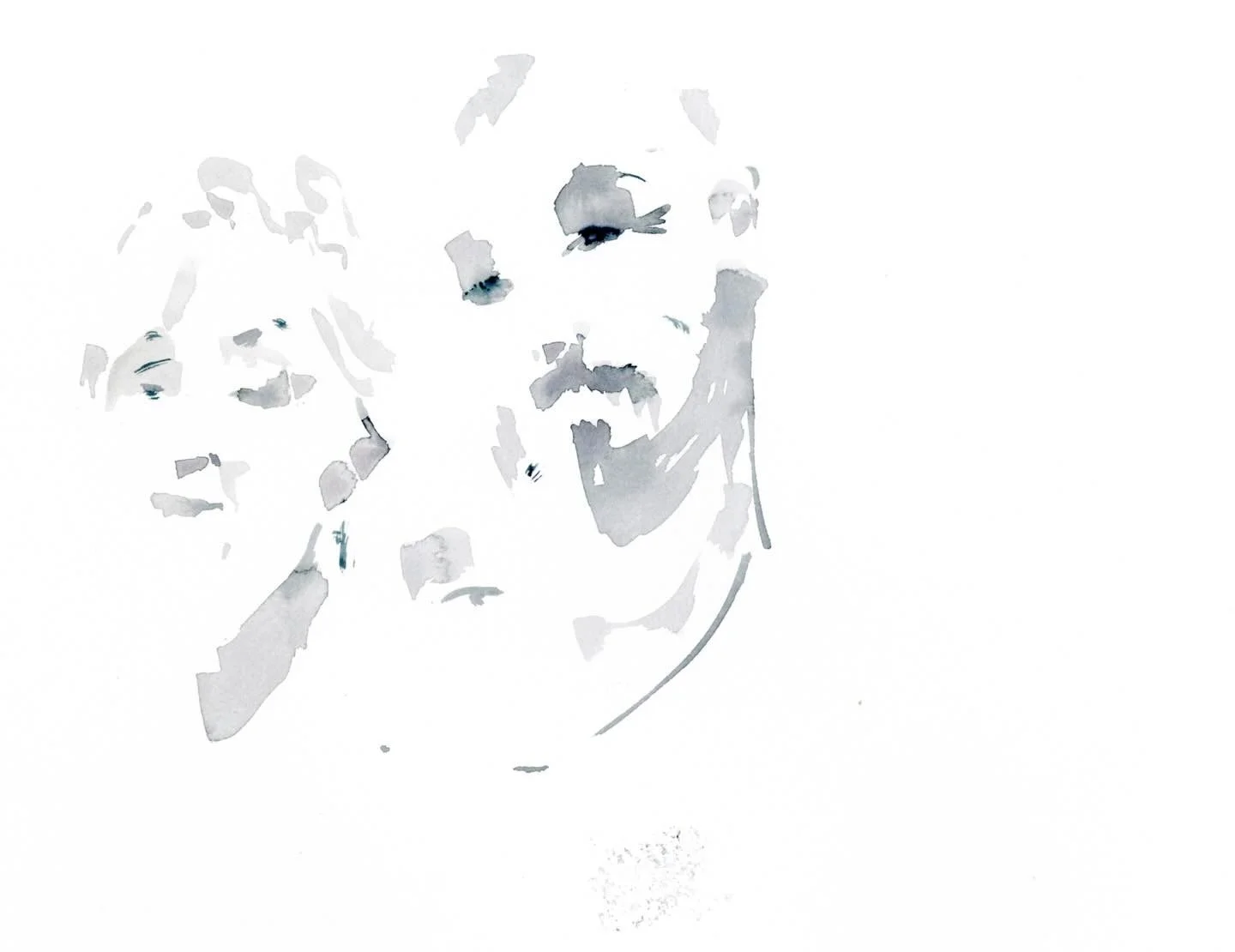 In reverse order as my fave was @artpedagogy and his mom. What sparkle they have. Everyone with such beautiful energy. Another fortifying hour with @drawingisfree_org. Thanks Chloe and all! #watercolorportrait #quickportrait #50davincibrush