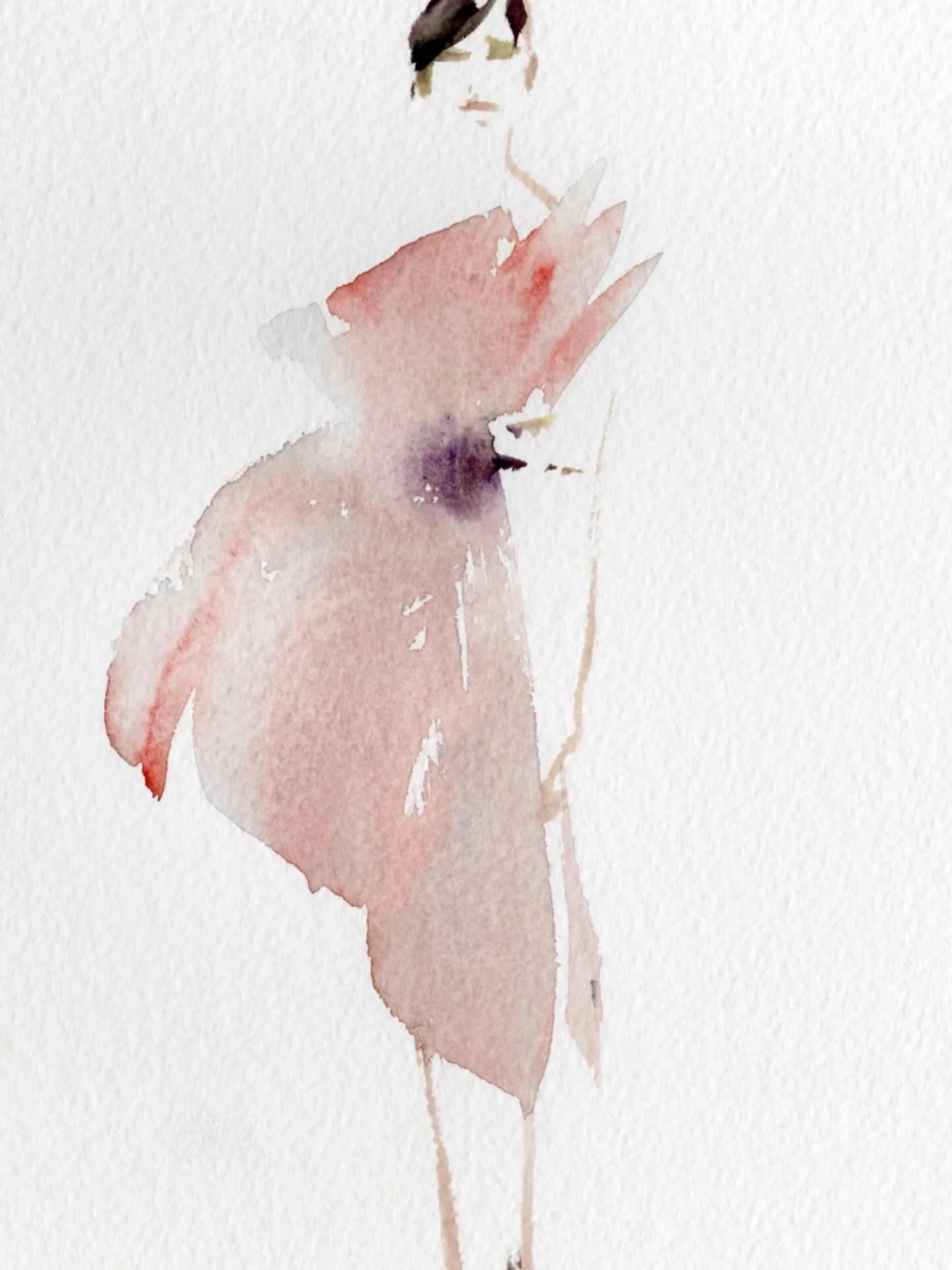 A bit more @dior. With affection @jonathan.anderson #watercolour #fashion #paintingfashion #runway