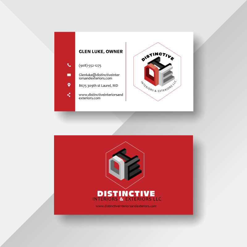A front and back  mockup of a business card 