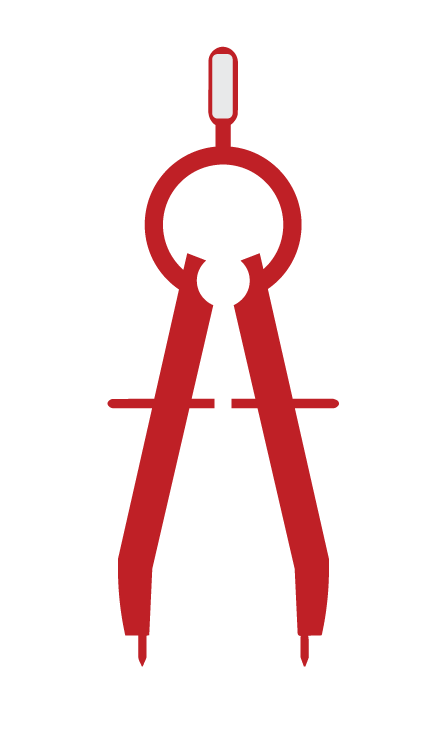 A compass for measuring icon