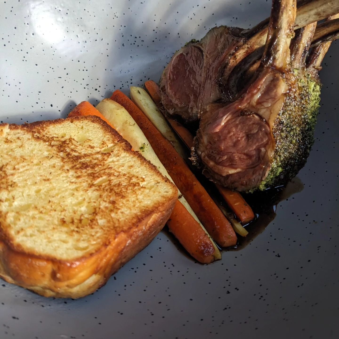 And now the main event! Naturally the best main course choices come from the wild fey. The hunting court, overseen by the Erlking and leader of the wild hunt. They prefer a good bone in cut like this melt in your mouth herb crusted rack of lamb. To a