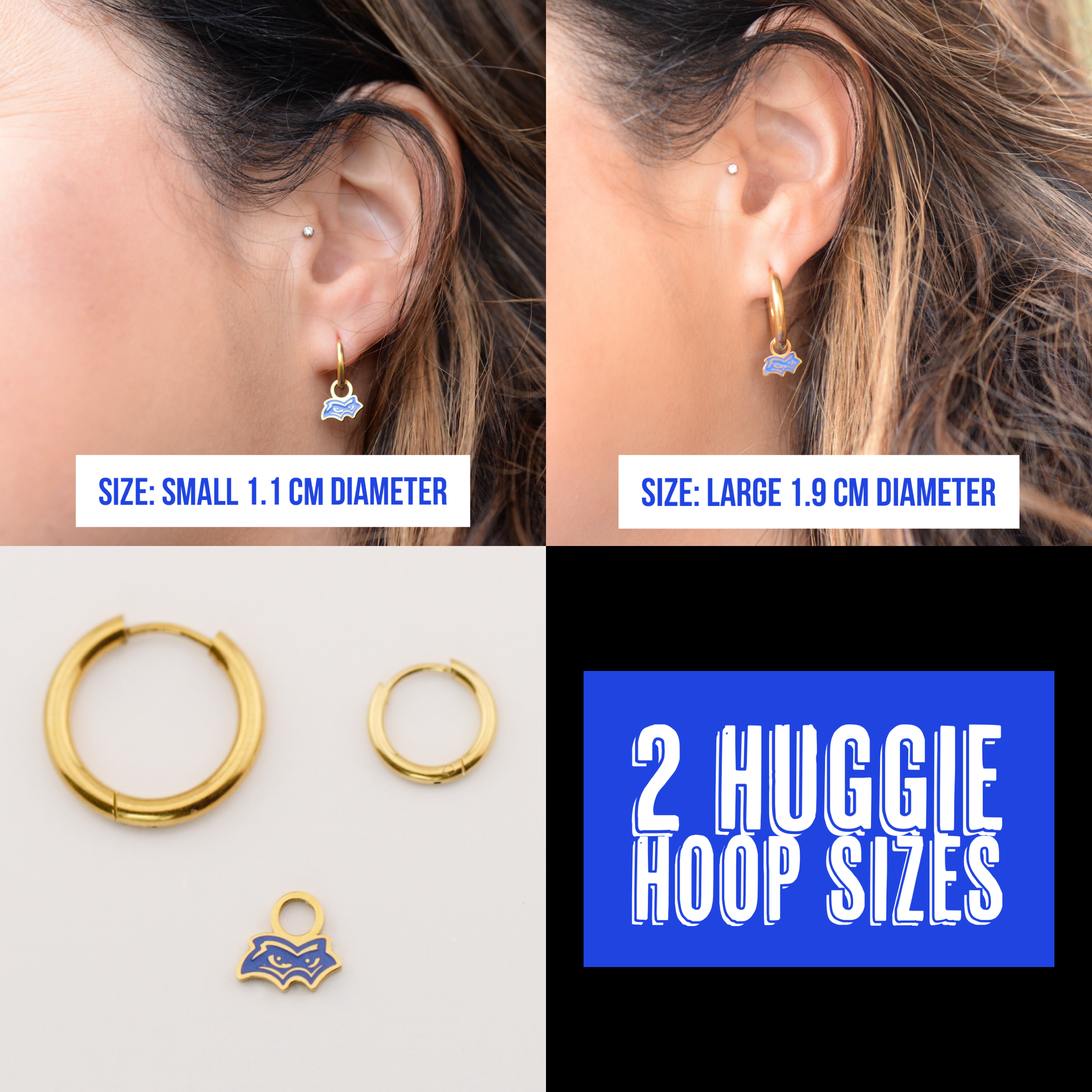 Vandals Softball Huggie hoop earrings