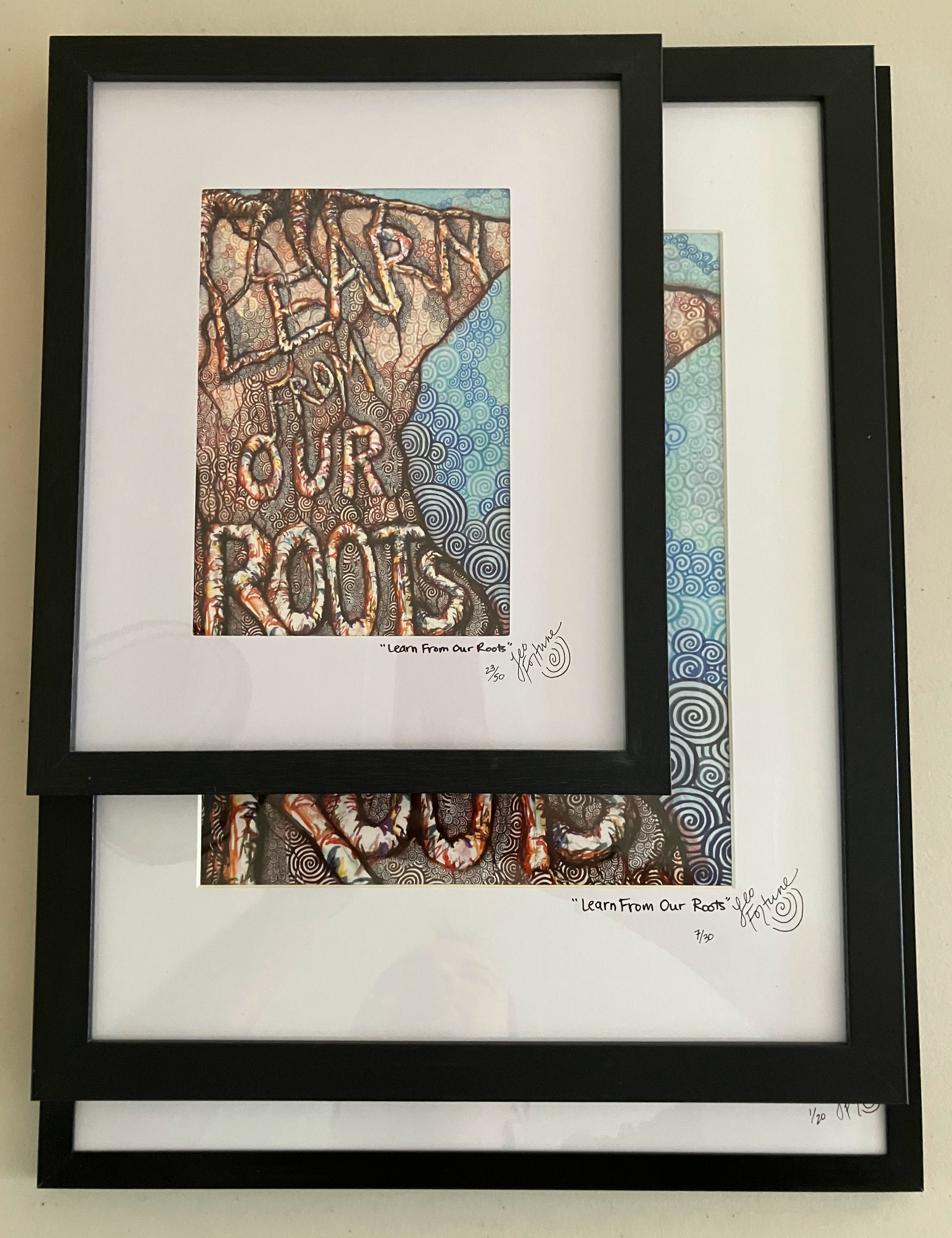 SignedMattedFramedLearnFromOurRoots.jpg