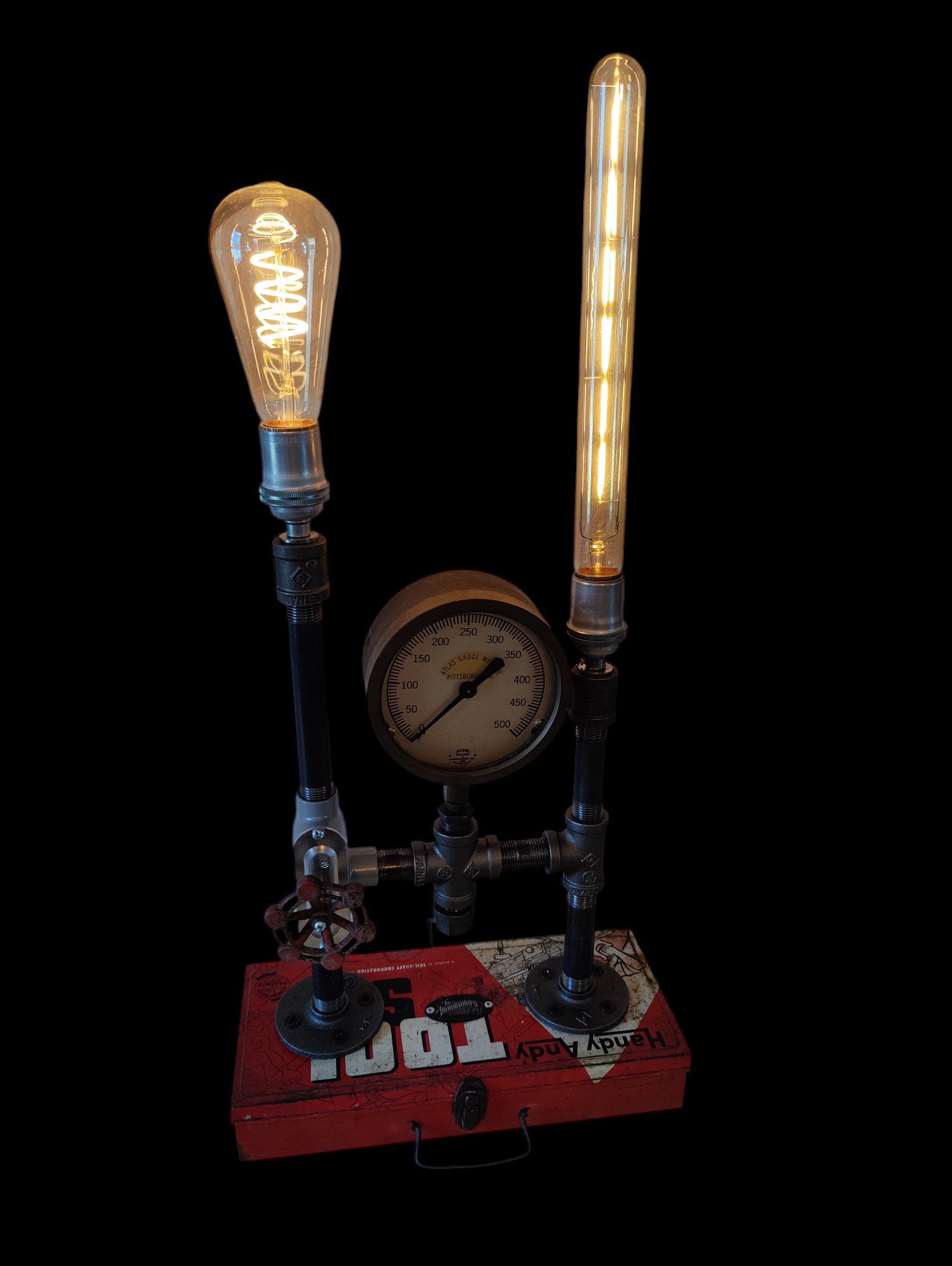 2 Light Red Handy Andy Toolbox Lamp