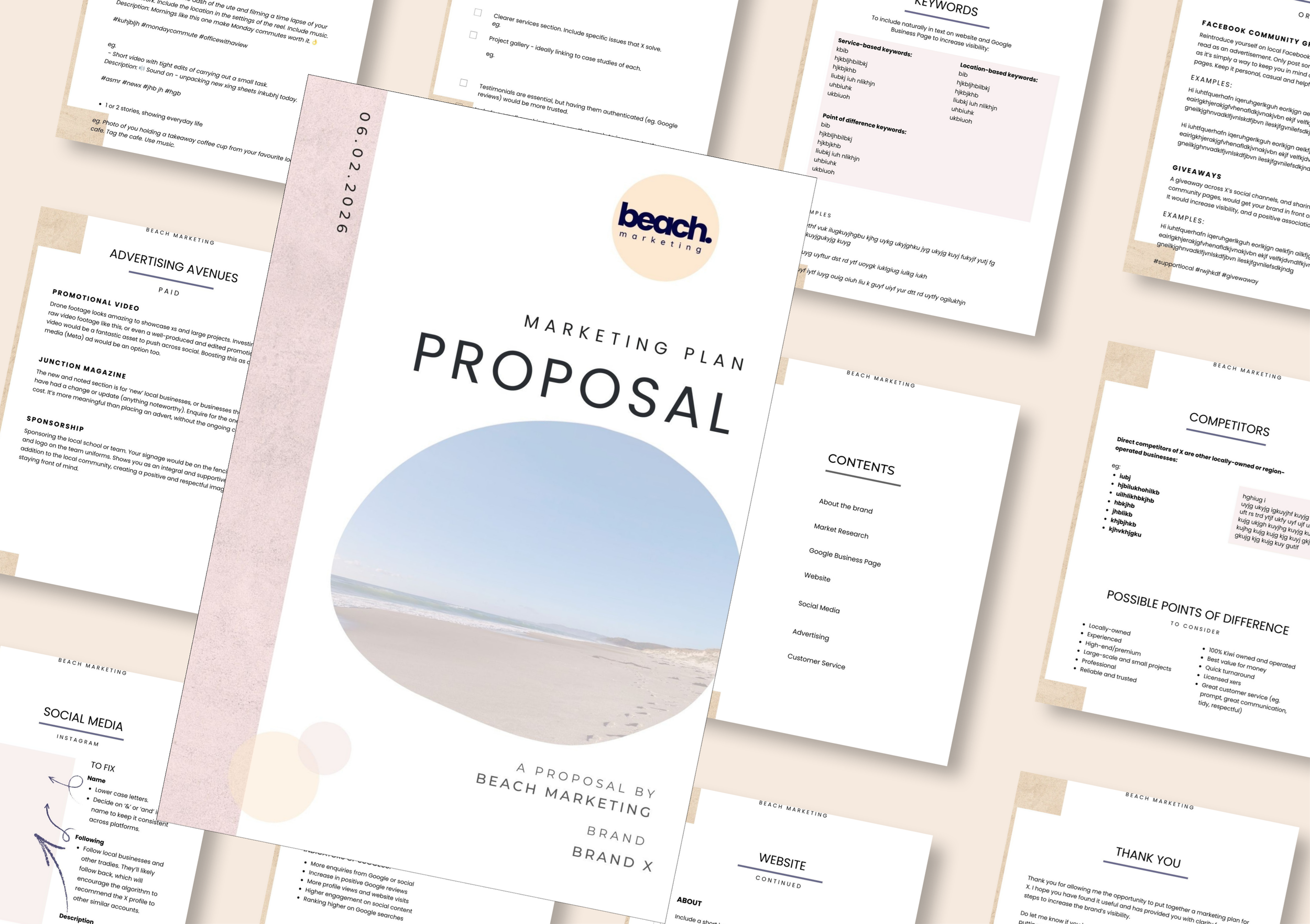 beach marketing brand review service