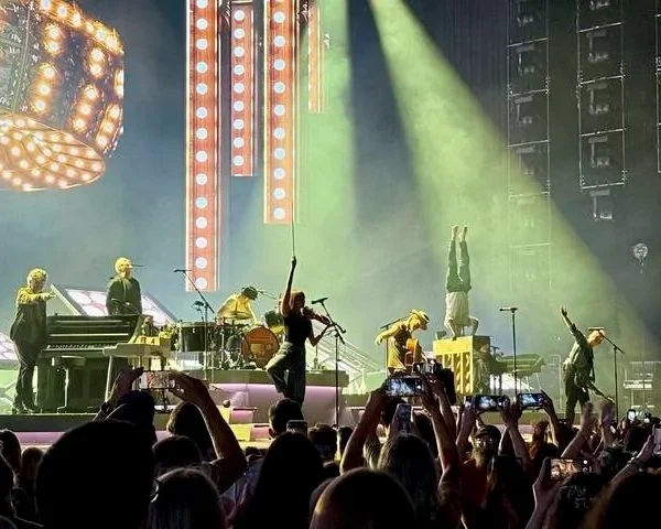 The Lumineers performing on stage at The Pavilion at Star Lake.