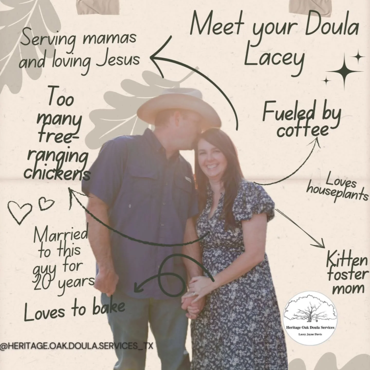 Hi friends- I dont think I've ever done a get to know me. So here we go- 

I&rsquo;m Lacey &mdash; wife, mama, doula, Jesus follower, and coffee lover (honestly, I live on it 😅).
We have way too many free-ranging chickens who think they run the yard