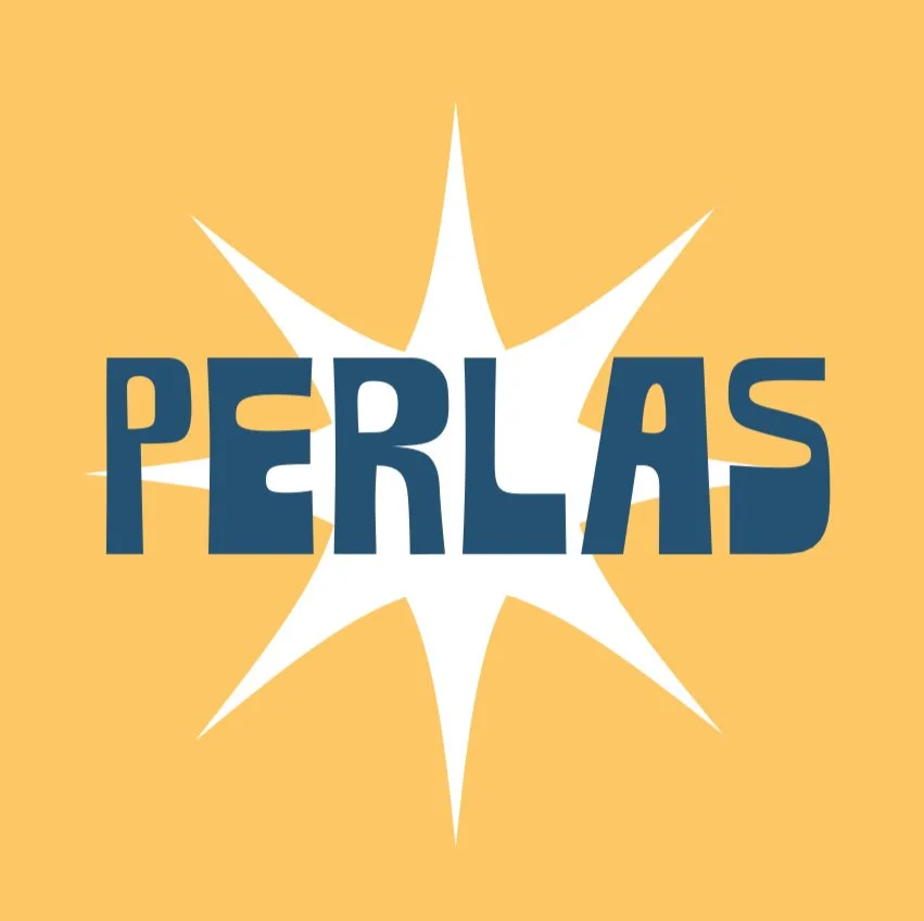 A red and white logo with the text "Perla's" and "Est. 2021" on a black background.