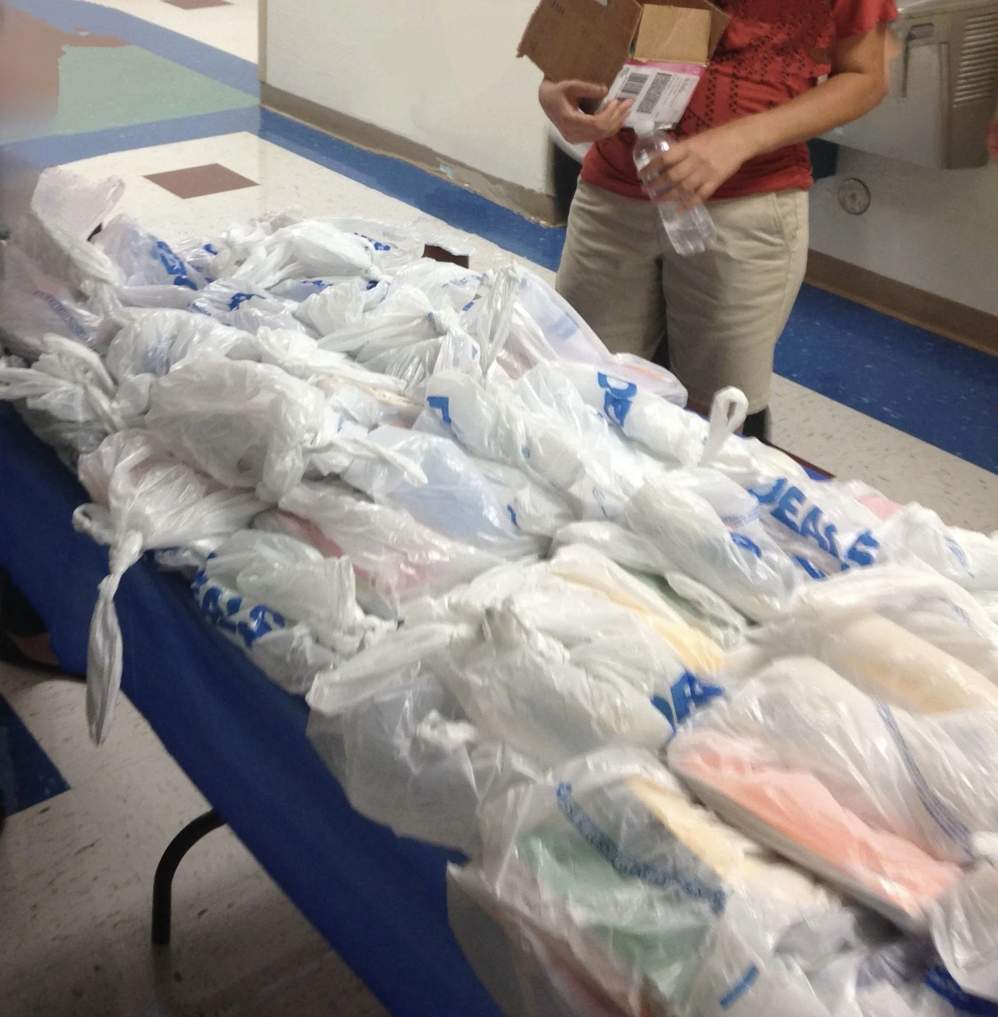 Donated items make the back to school bash a success!