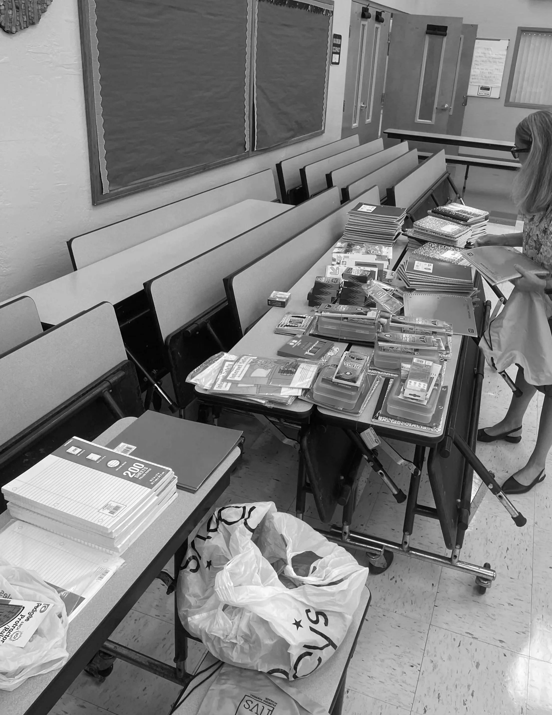 Packing up drawstring back packs