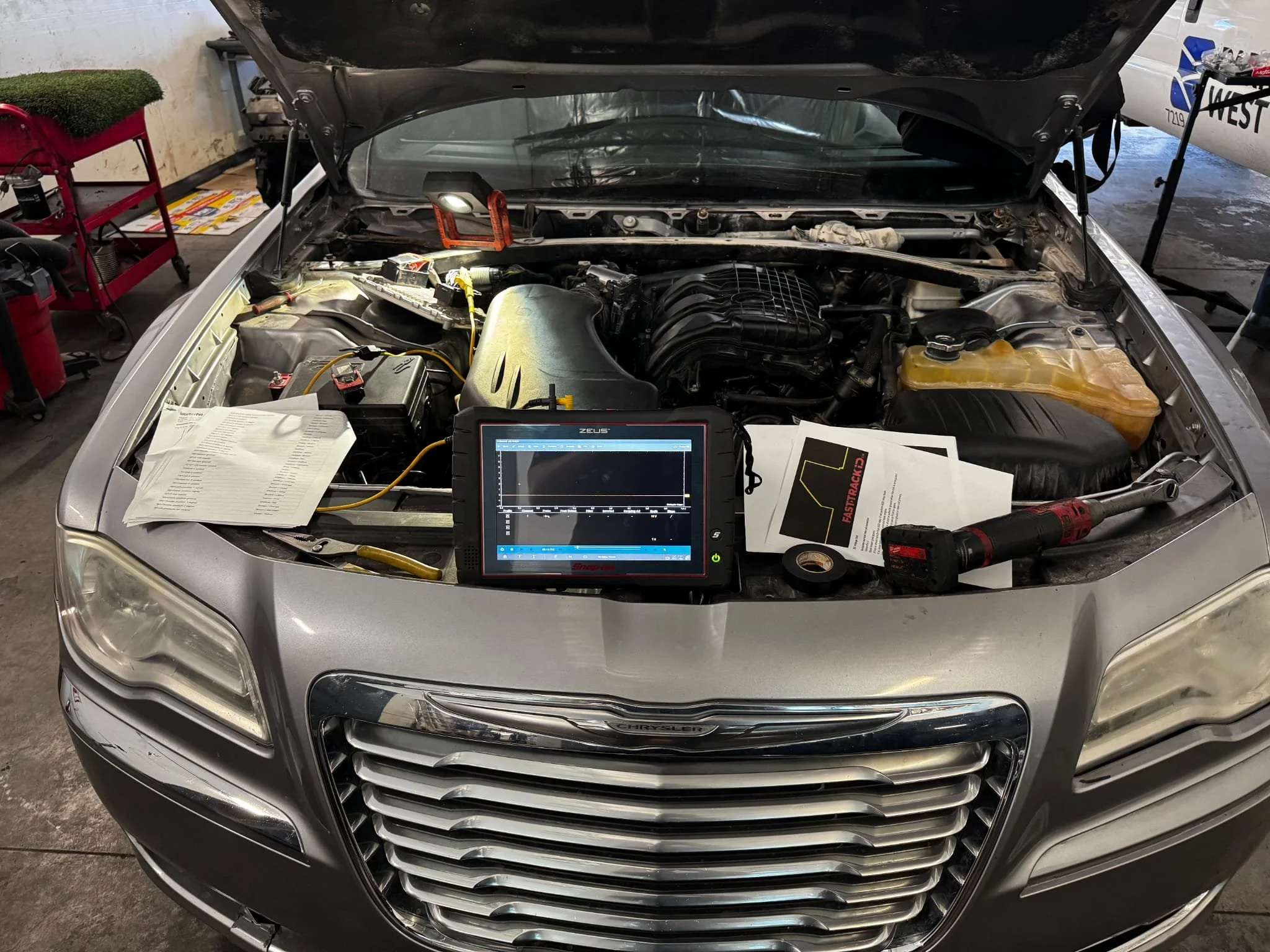 Performing engine diagnostics at JC Diesel Las Vegas